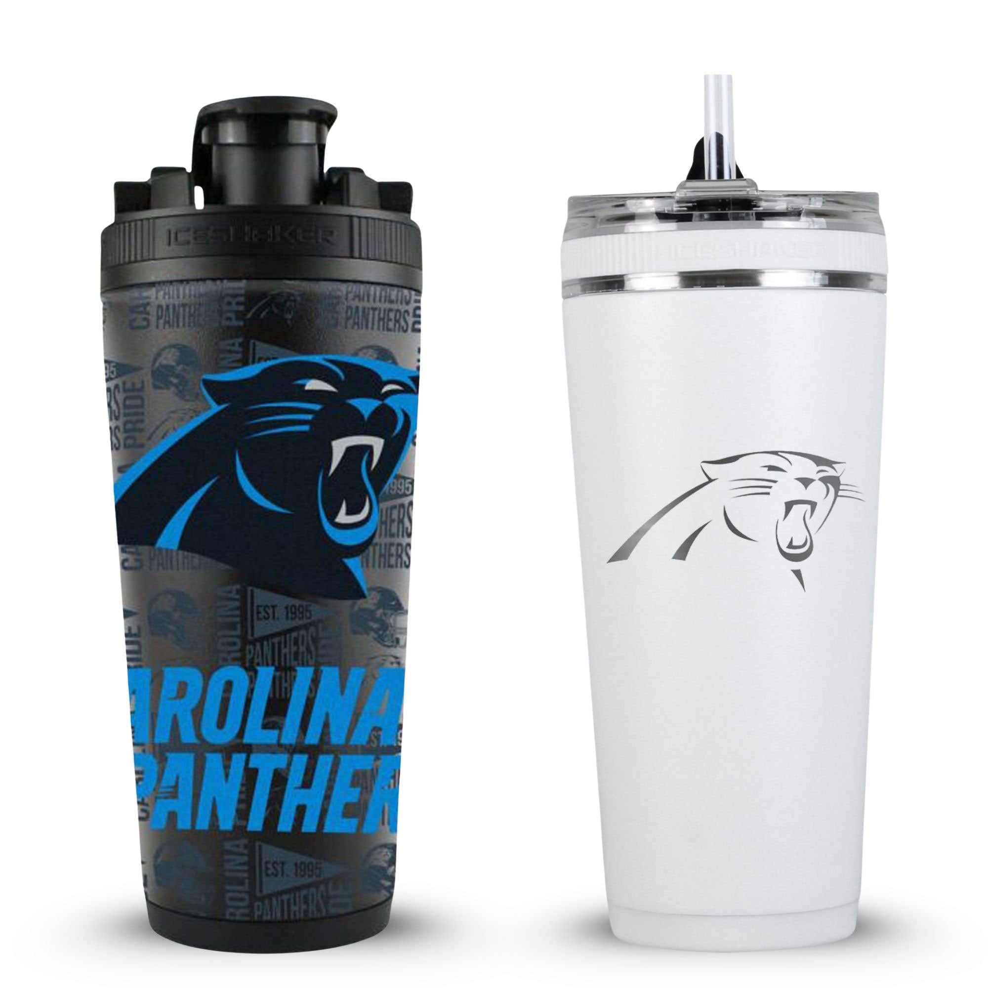 Carolina Panthers 4D Shaker & Flex Bottle Bundle