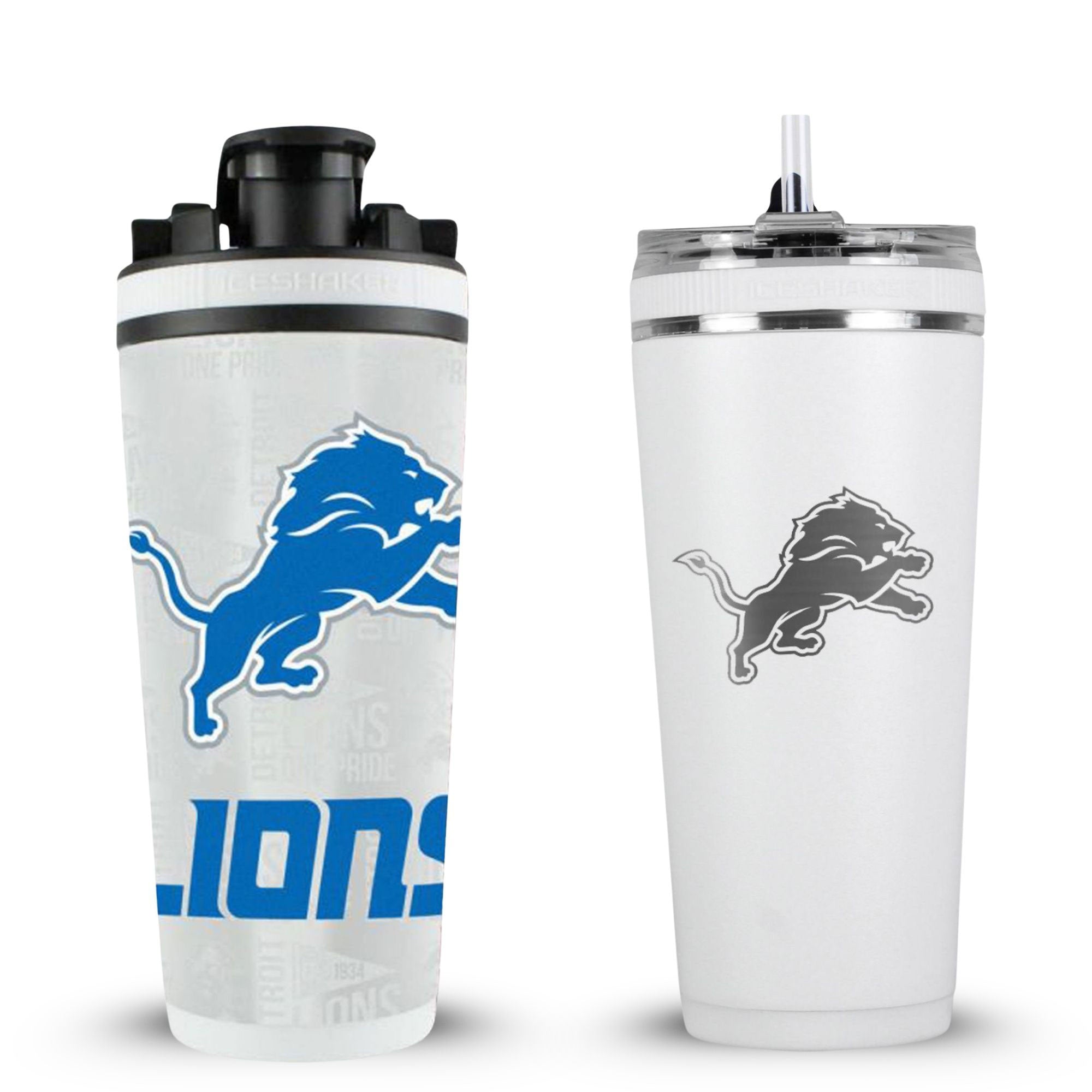 Detroit Lions 4D Shaker & Flex Bottle Bundle