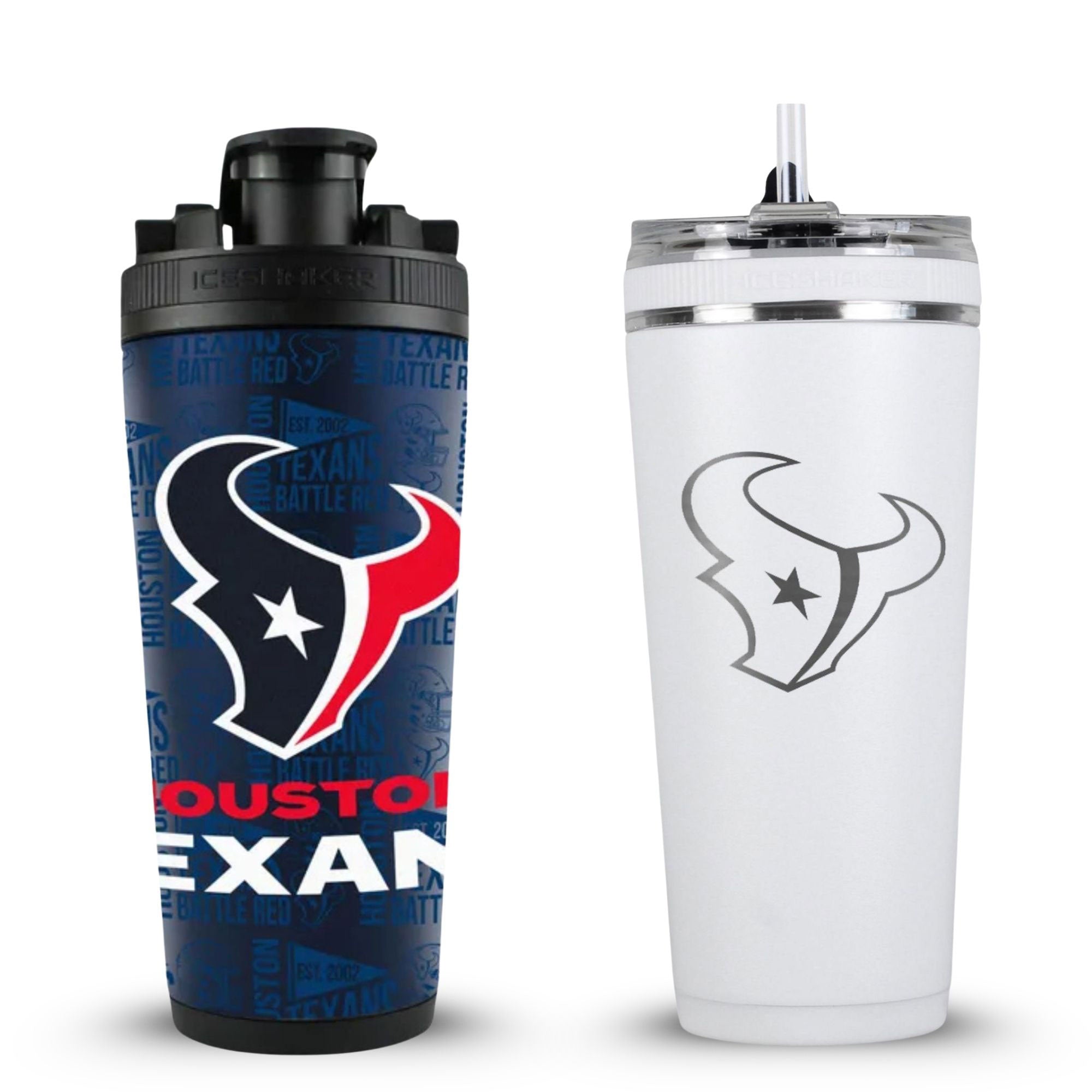 Houston Texans 4D Shaker & Flex Bottle Bundle