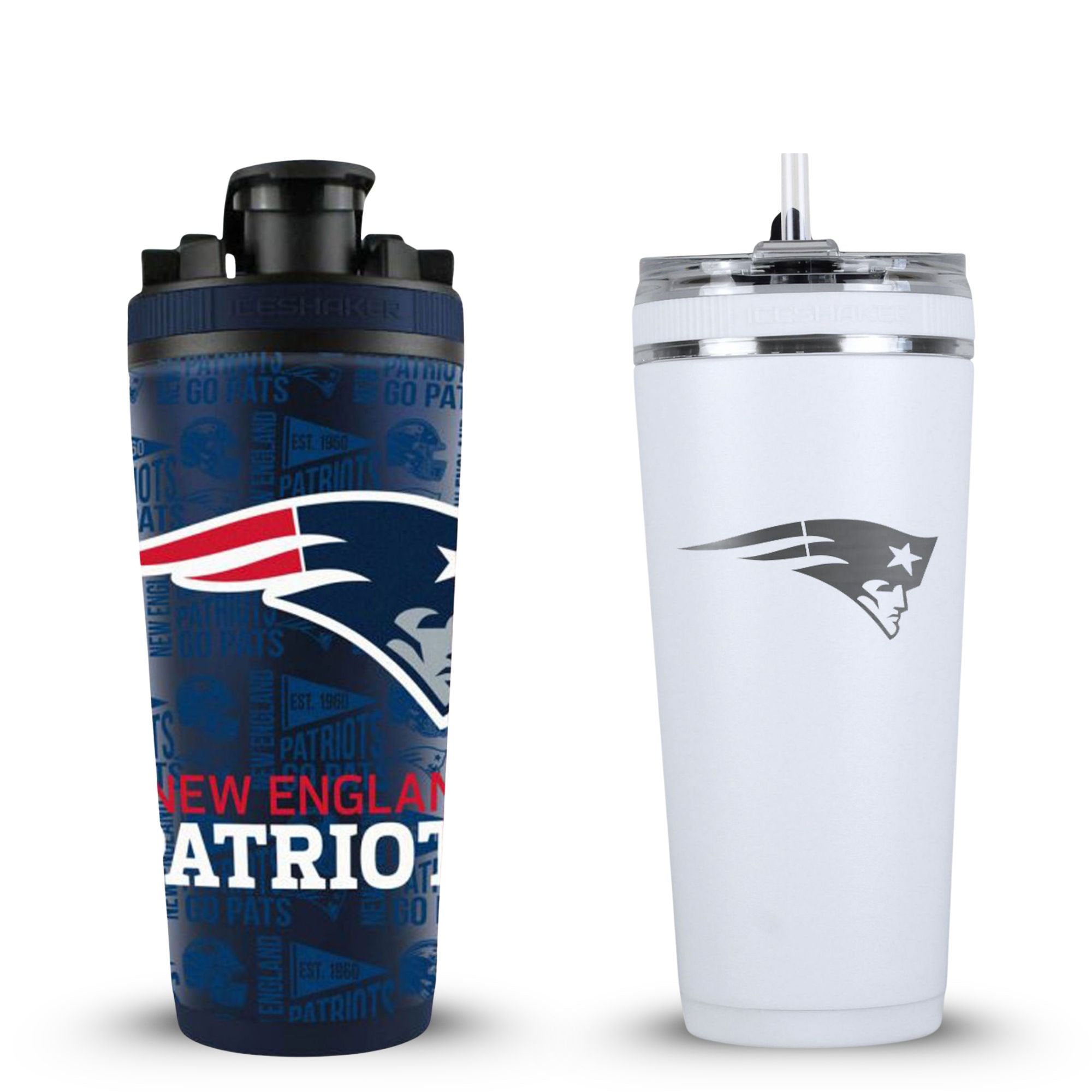New England Patriots 4D Shaker & Flex Bottle Bundle