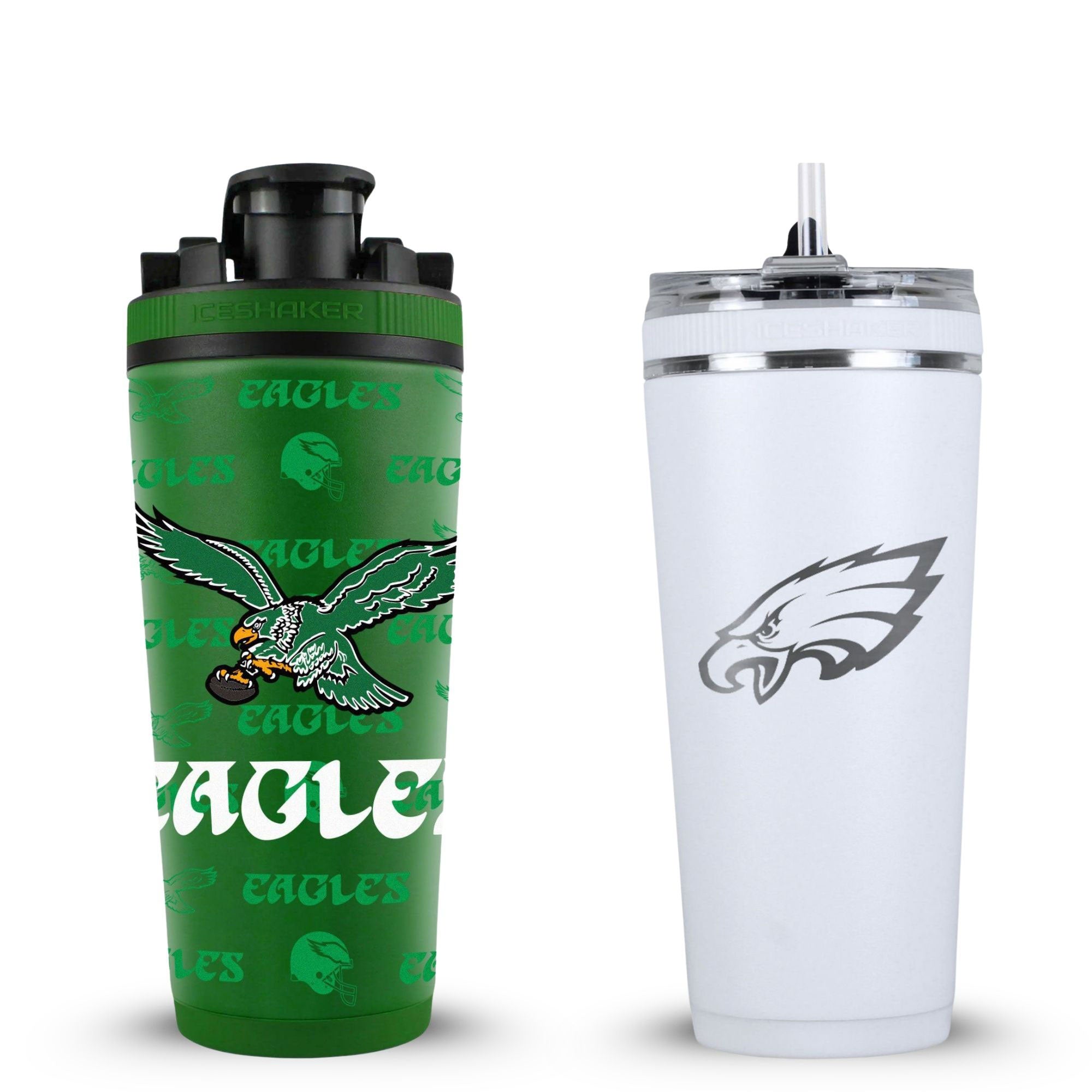 Philadelphia Eagles Vintage 4D Shaker & Flex Bottle Bundle