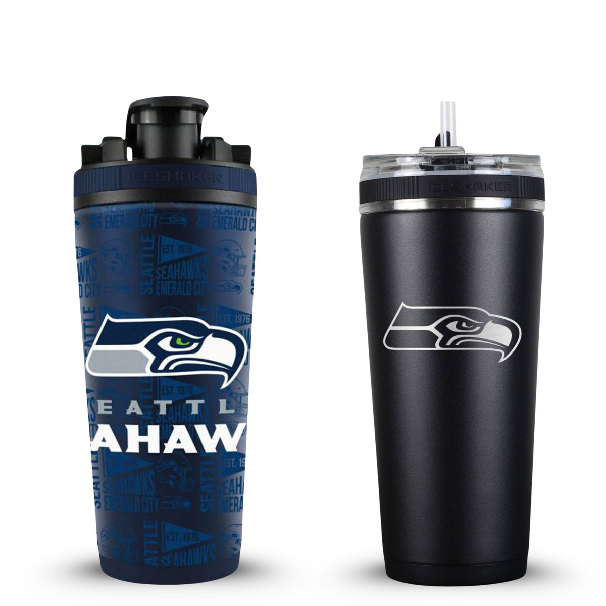 Seattle Seahawks 4D Shaker & Flex Bottle Bundle