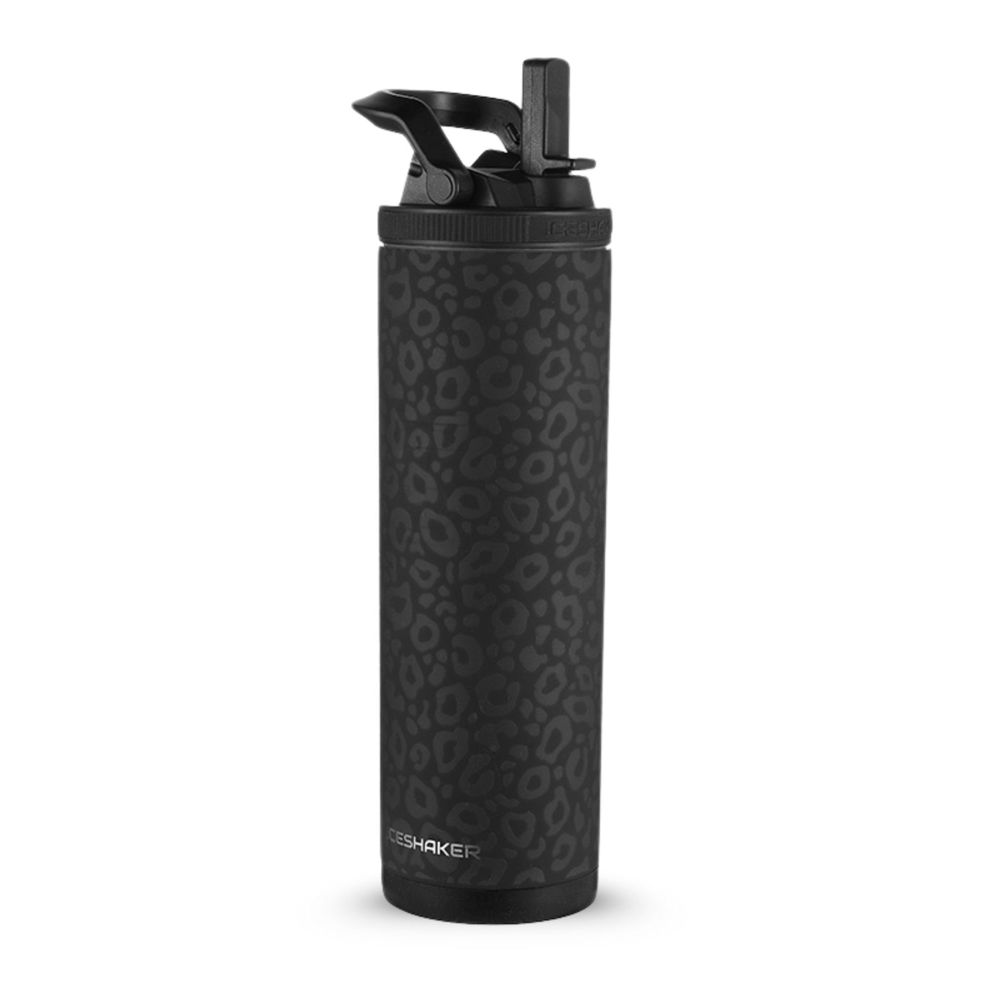20oz Sport Bottle - Black Leopard