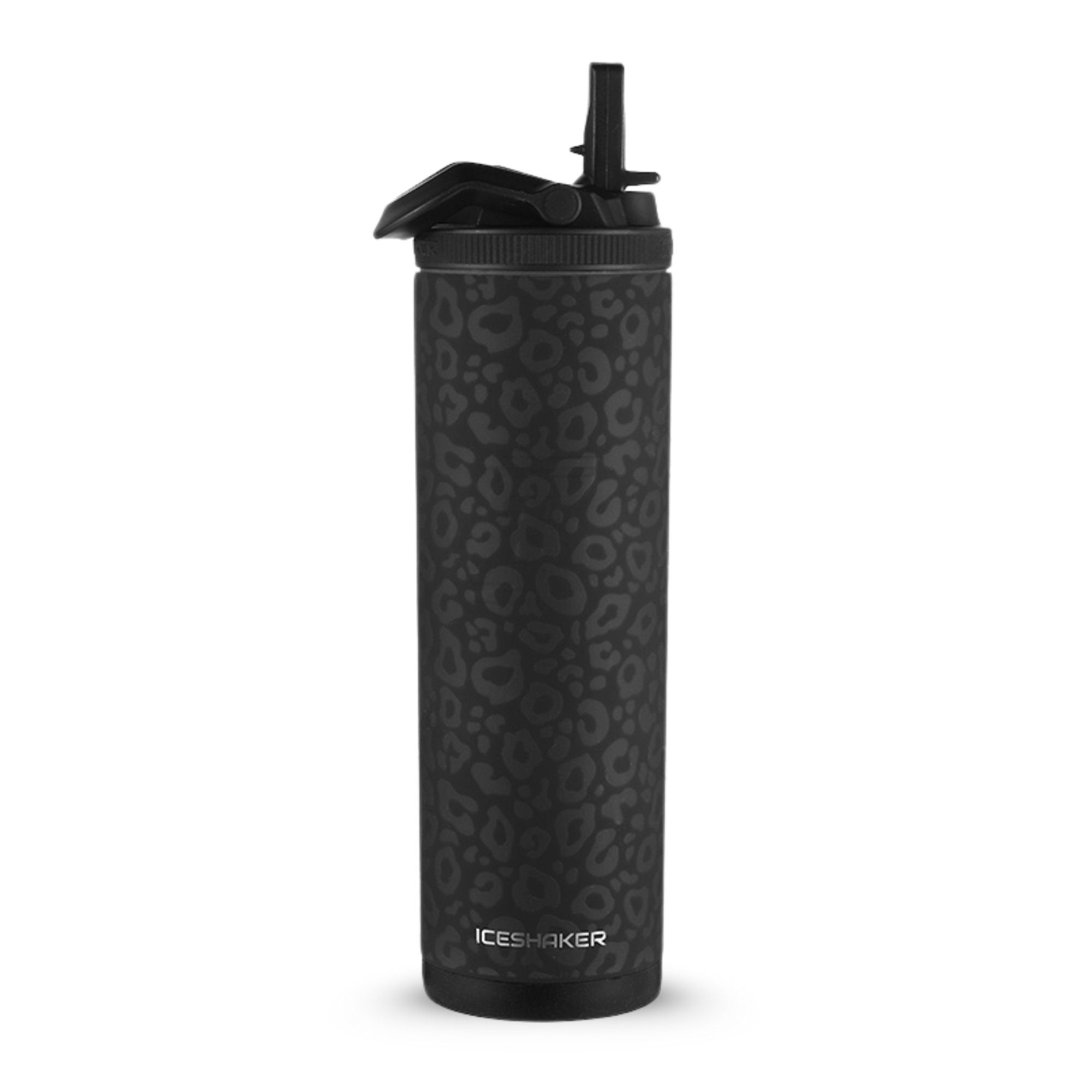 20oz Sport Bottle - Black Leopard