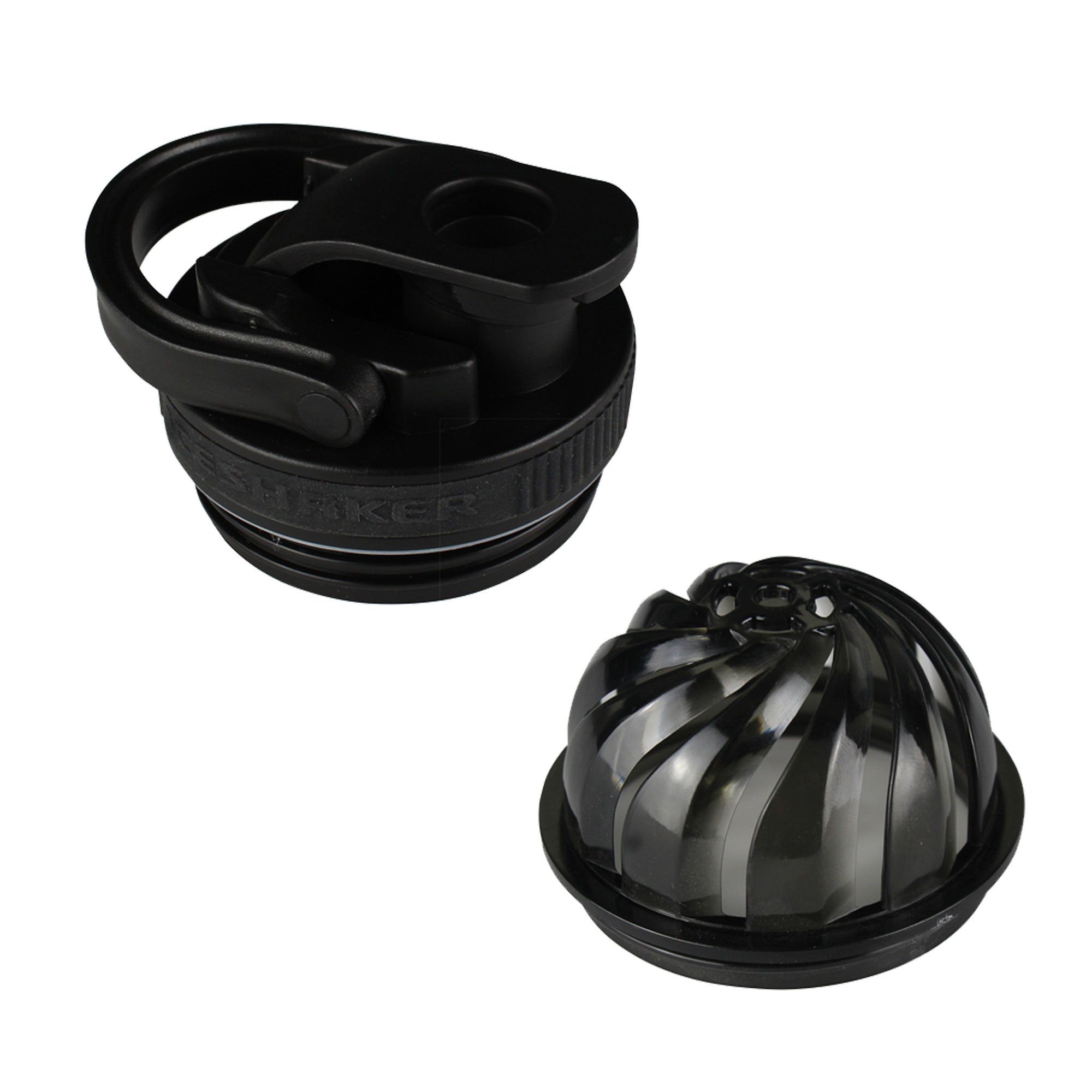 20oz Skinny Shaker Lid + Agitator Combo - Black Lid w/ Black Band