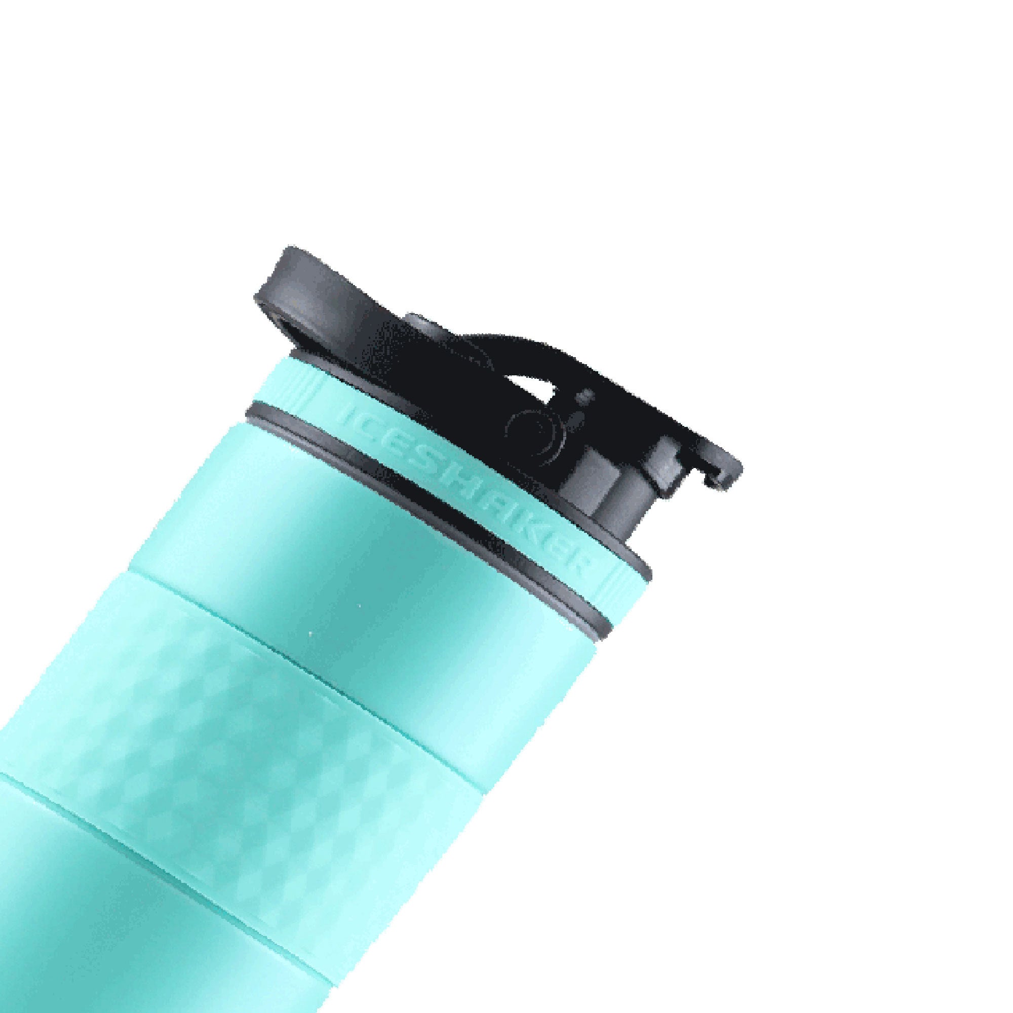20oz Skinny Shaker Lid + Agitator Combo - Black Lid w/ Mint Band