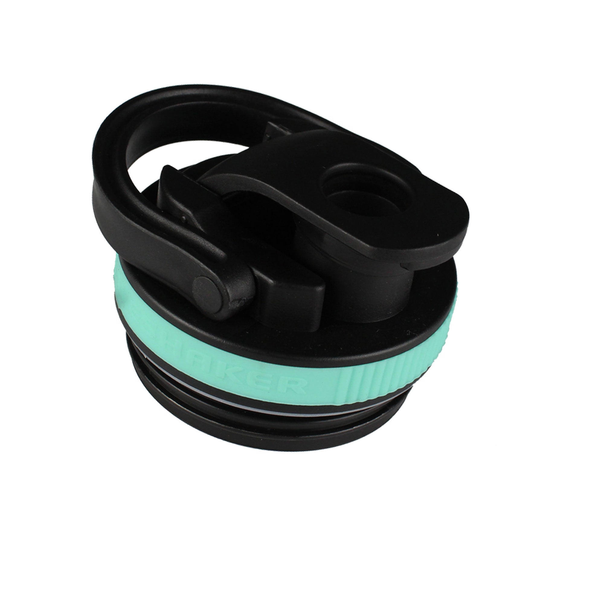 20oz Skinny Shaker Lid - Black Lid w/ Mint Band