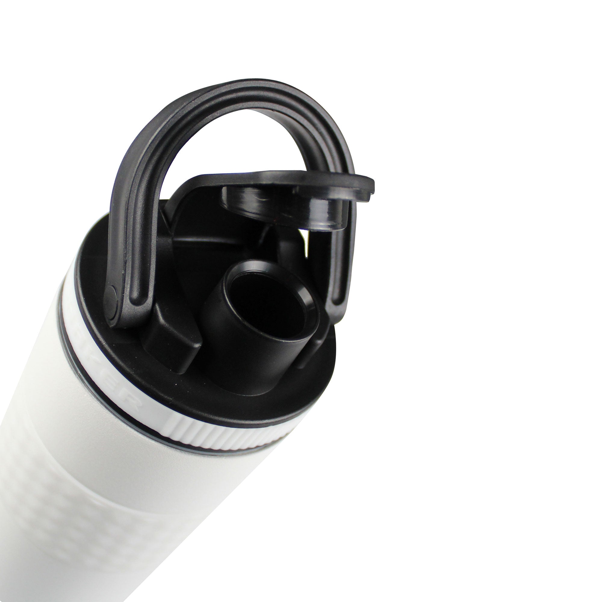 20oz Skinny Shaker Lid + Agitator Combo - Black Lid w/ White Band