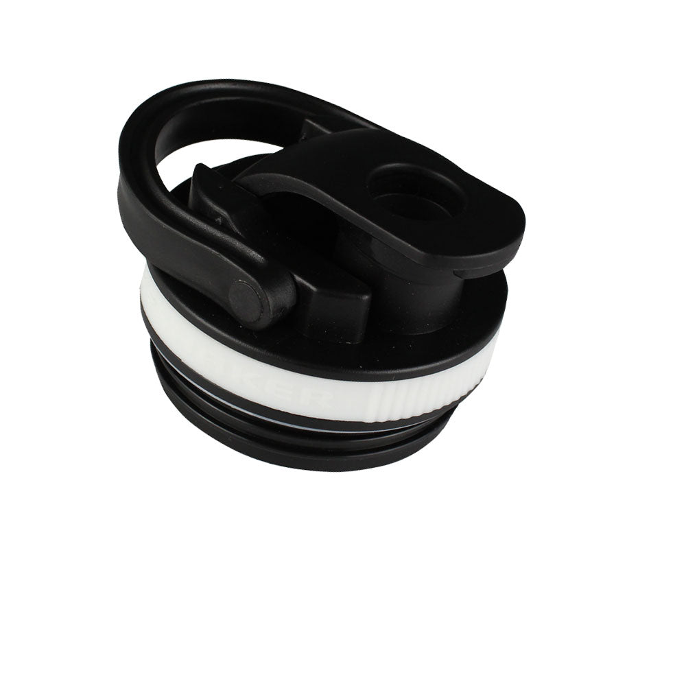 20oz Skinny Shaker Lid - Black Lid w/ White Band