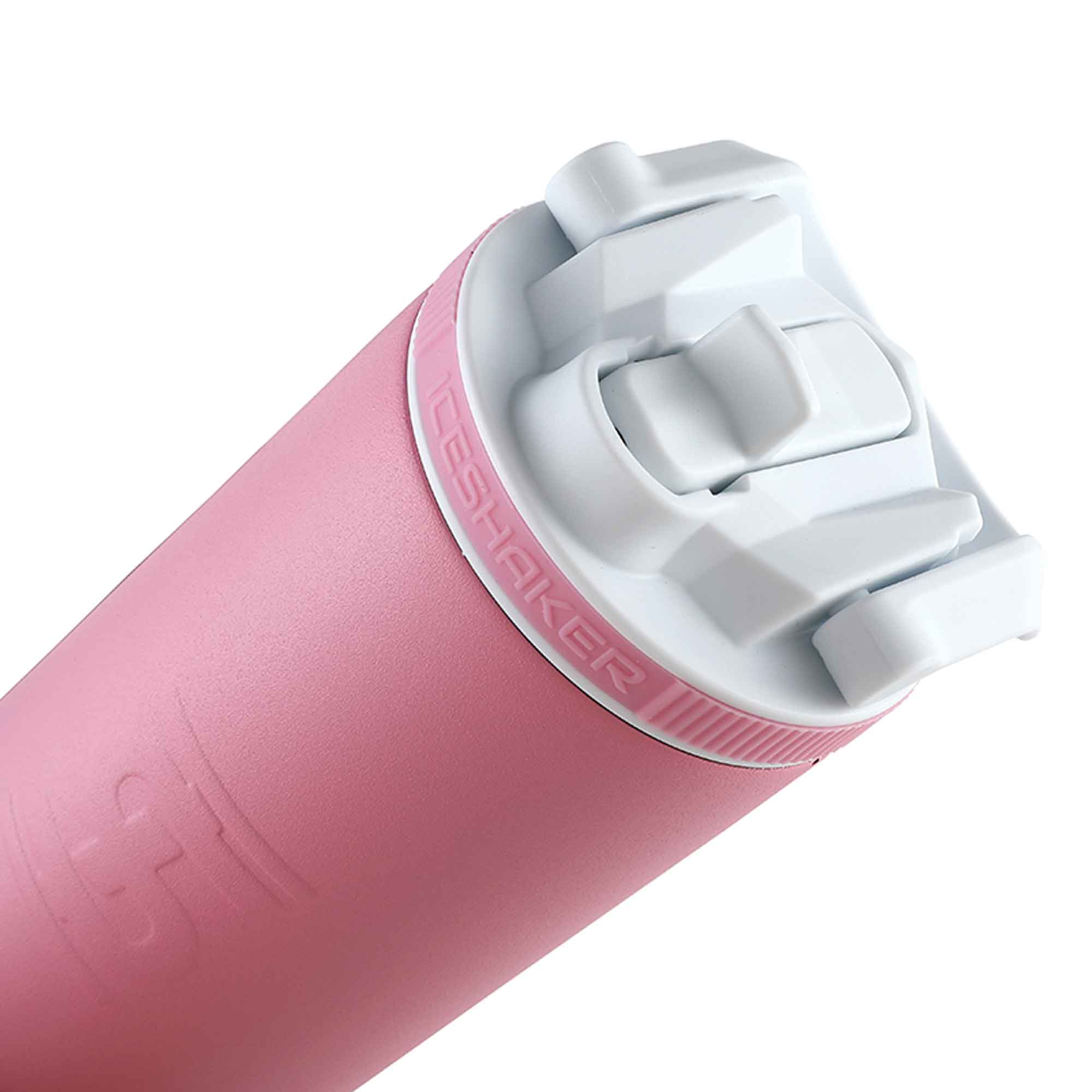 14oz & 20oz Sport Bottle Lid - White Lid with Pink Band