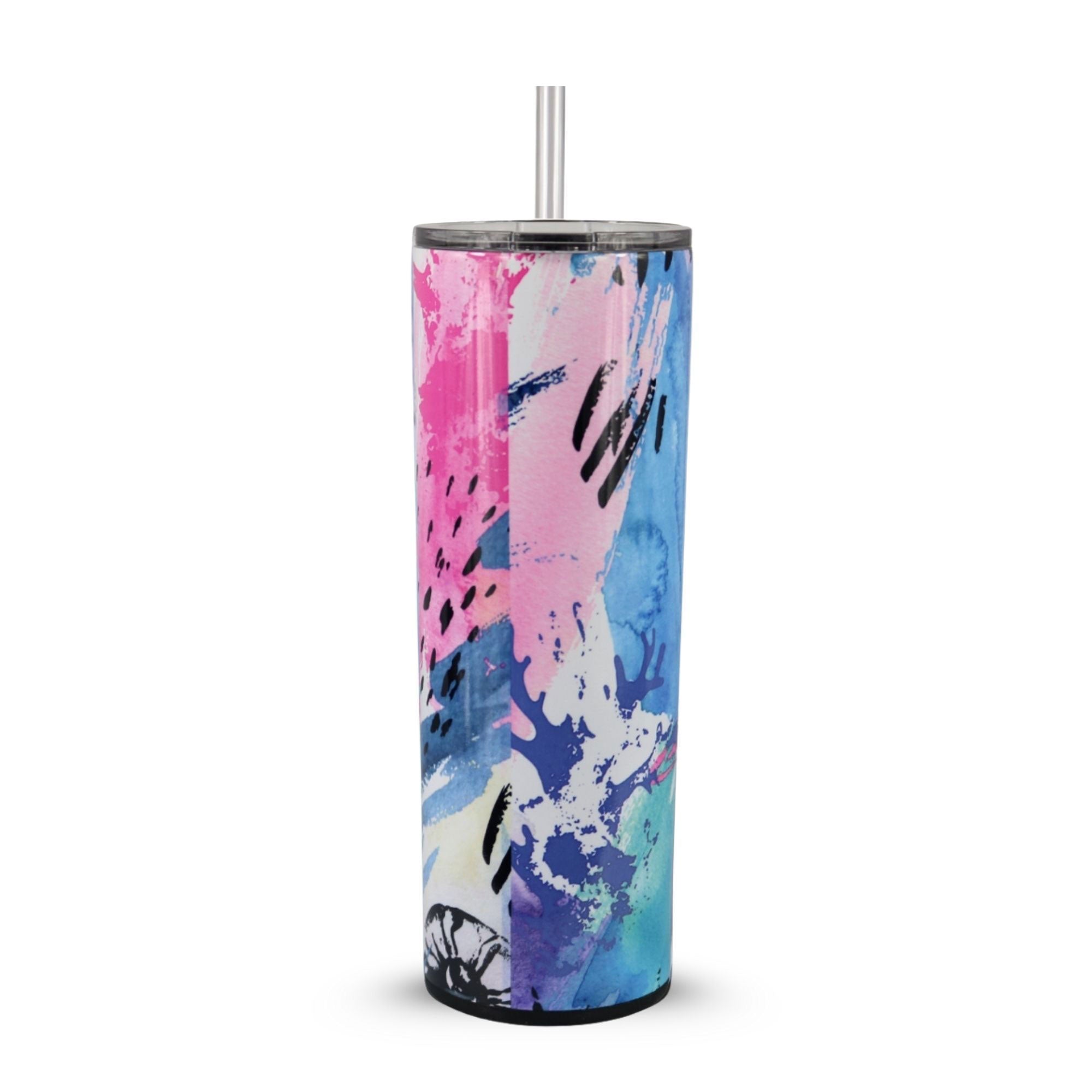 20oz Insulated Skinny Tumbler with Push Down Lid Rainbow Splash