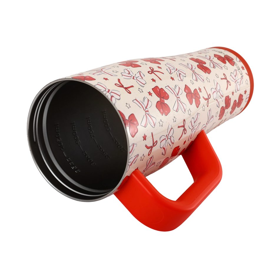 Ball Park Social tumbler: inside view with measurement markings