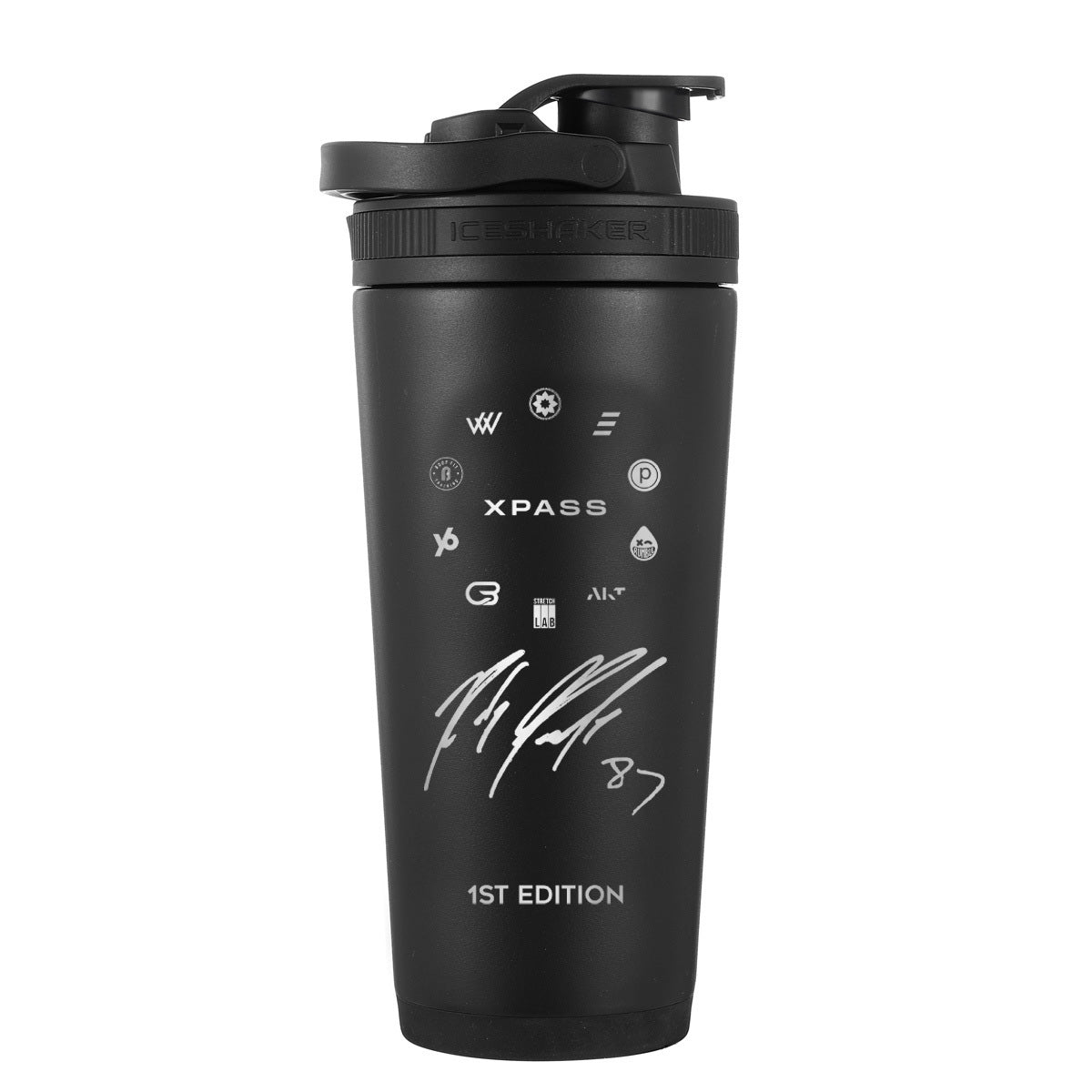 26oz Black Custom XPASS SIGNATURE BOTTLE Ice Shaker
