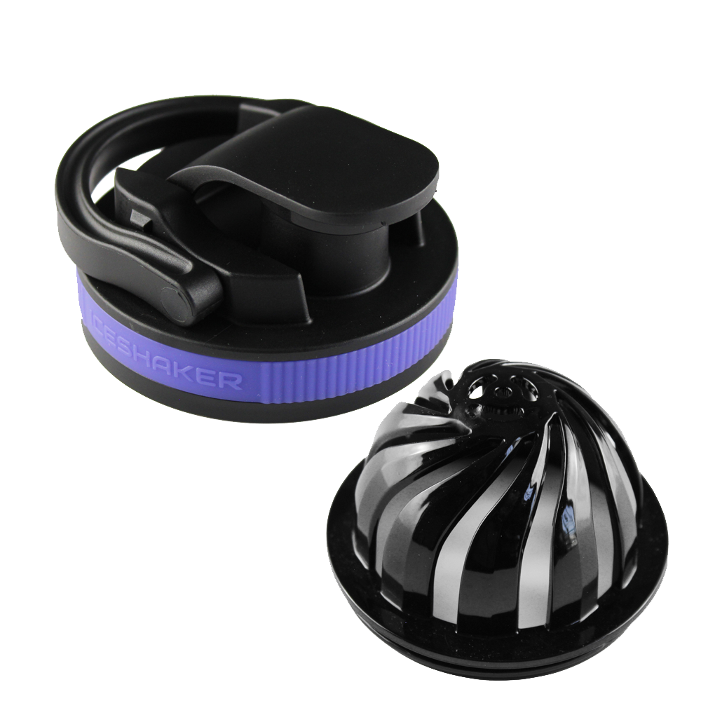 26oz Shaker Lid + Agitator Combo - Black Lid with Lilac Dreaming Band