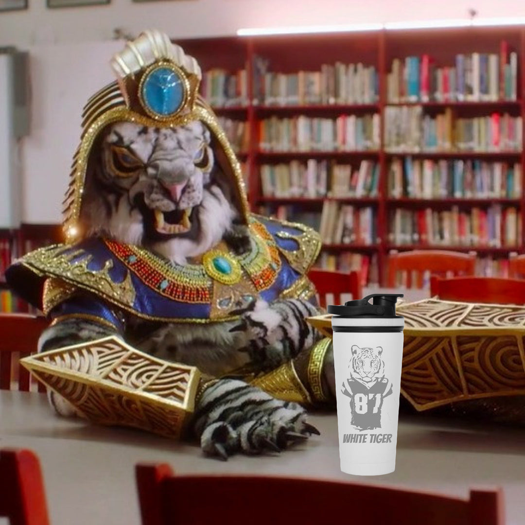 White Tiger Edition - Custom 26oz Ice Shaker Bottle