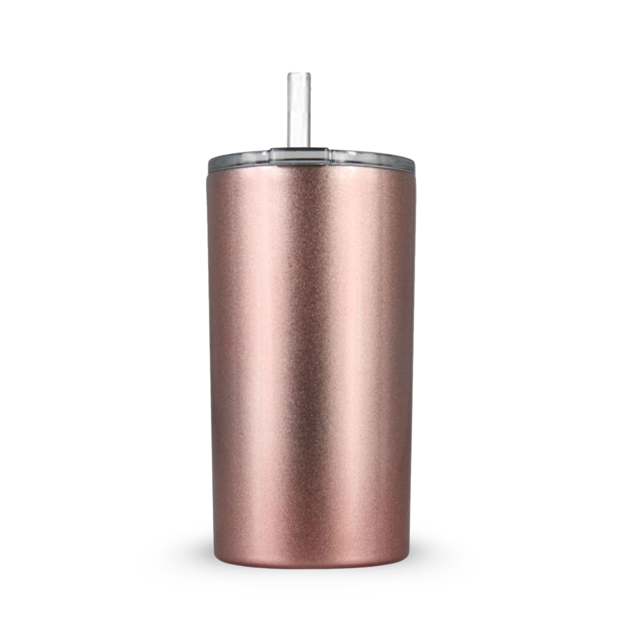 12oz Stainless Steel Mini Tumbler with Metal Base - Rose Gold