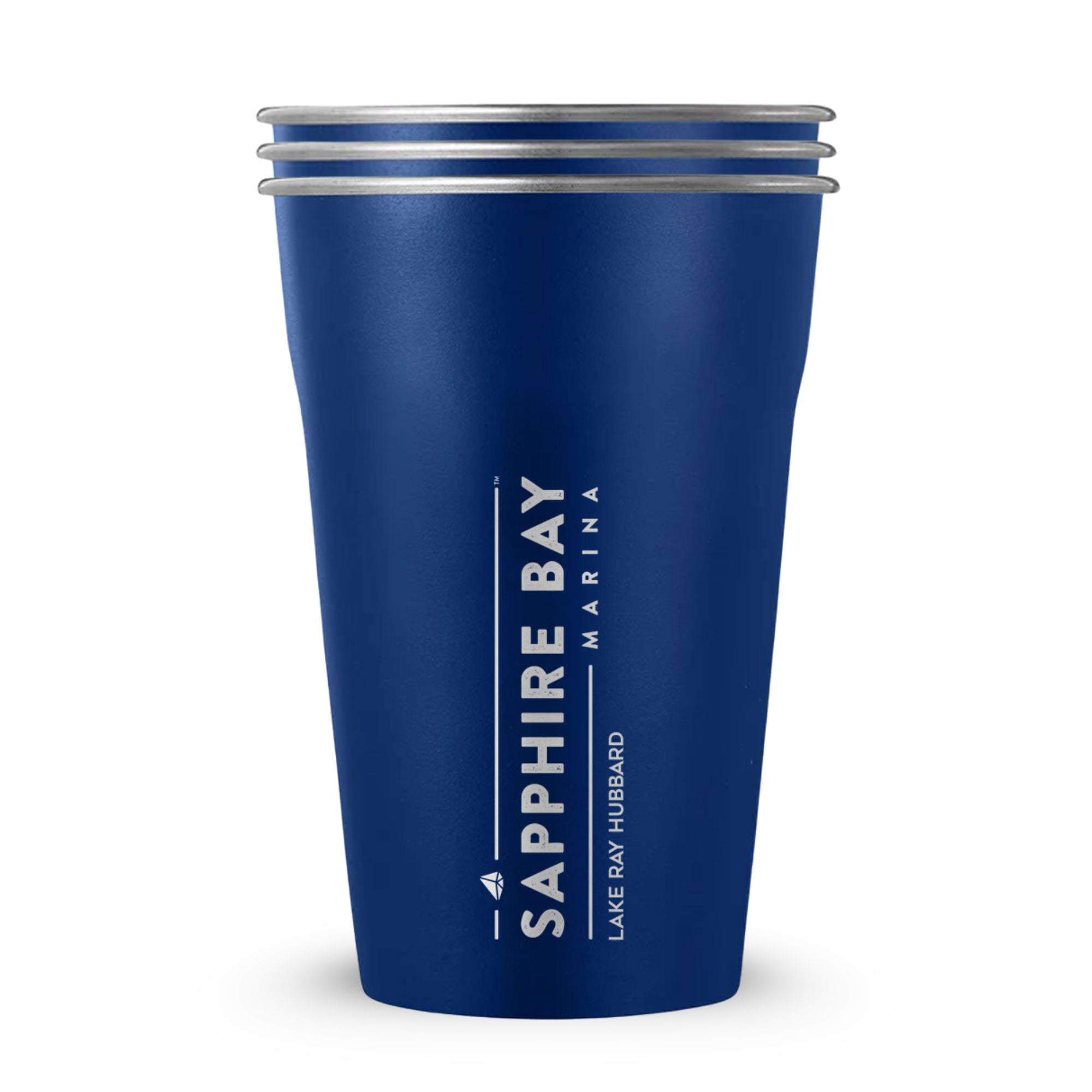 Sapphire Bay Marina Custom 20oz Stainless Steel Cups - 3 Pack