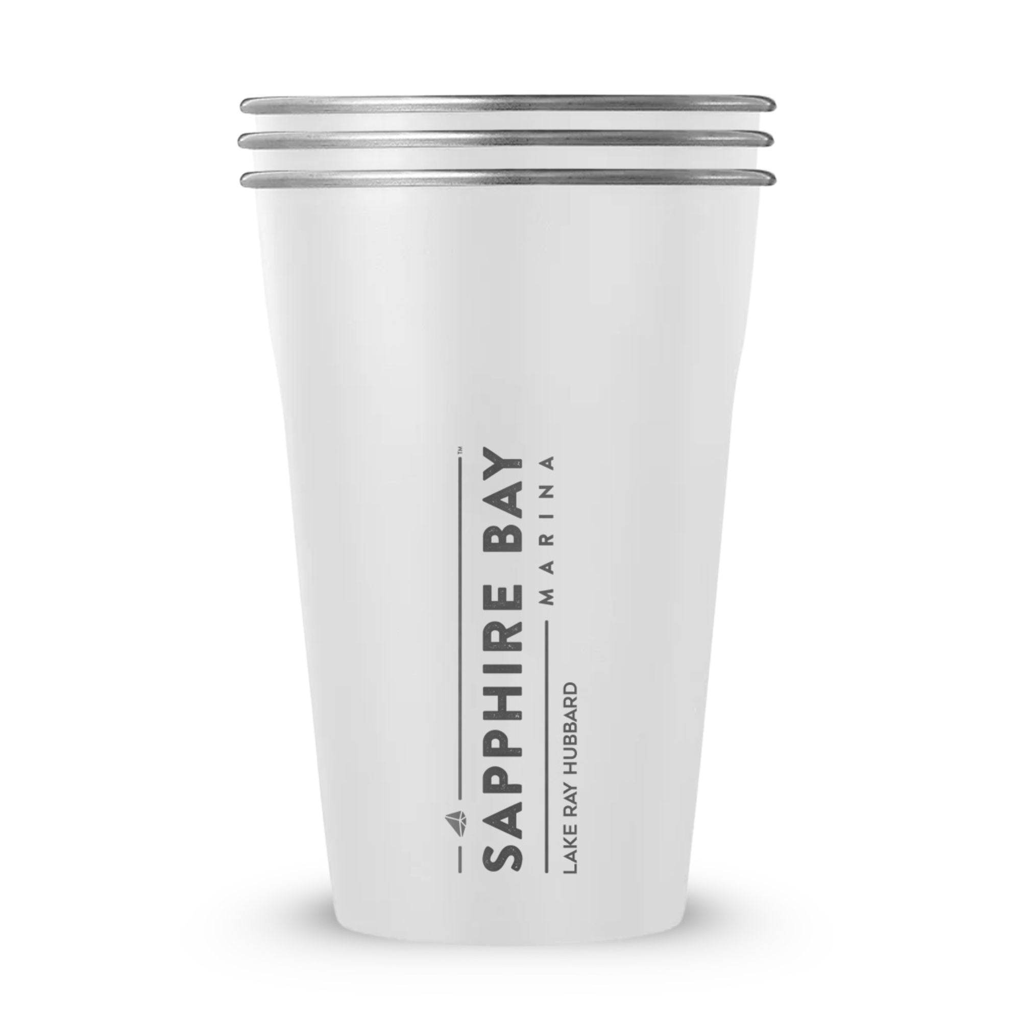 Sapphire Bay Marina Custom 20oz Stainless Steel Cups - 3 Pack