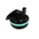 14oz & 20oz Sport Bottle Lid - Black Lid with Mint Band
