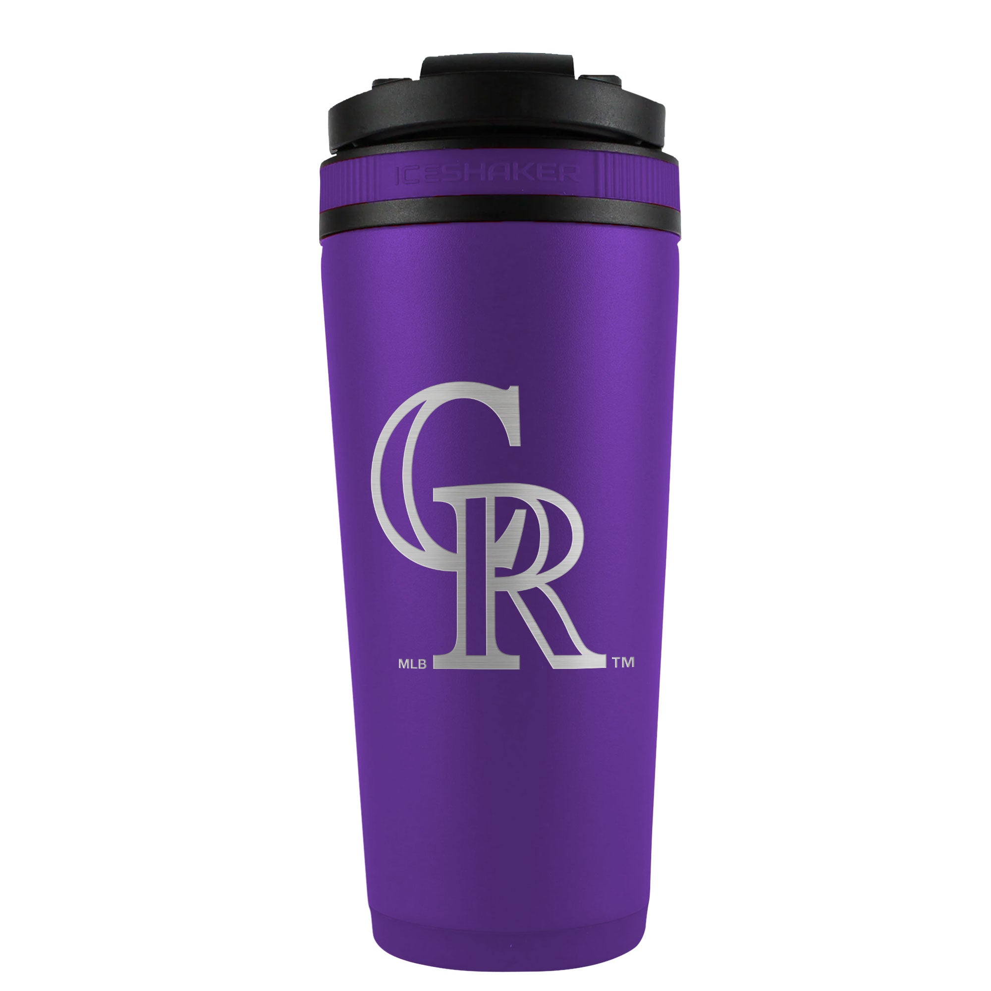 Officially Licensed Colorado Rockies 26oz Ice Shaker - Purple