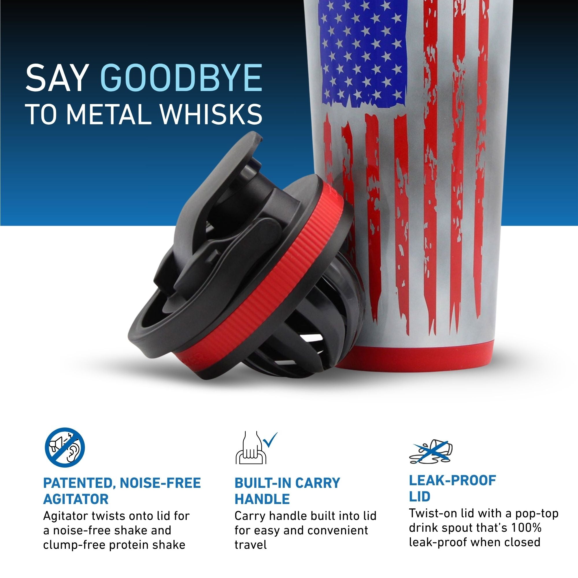 American Flag Allegiance Series Stainless Steel Shaker Bottle