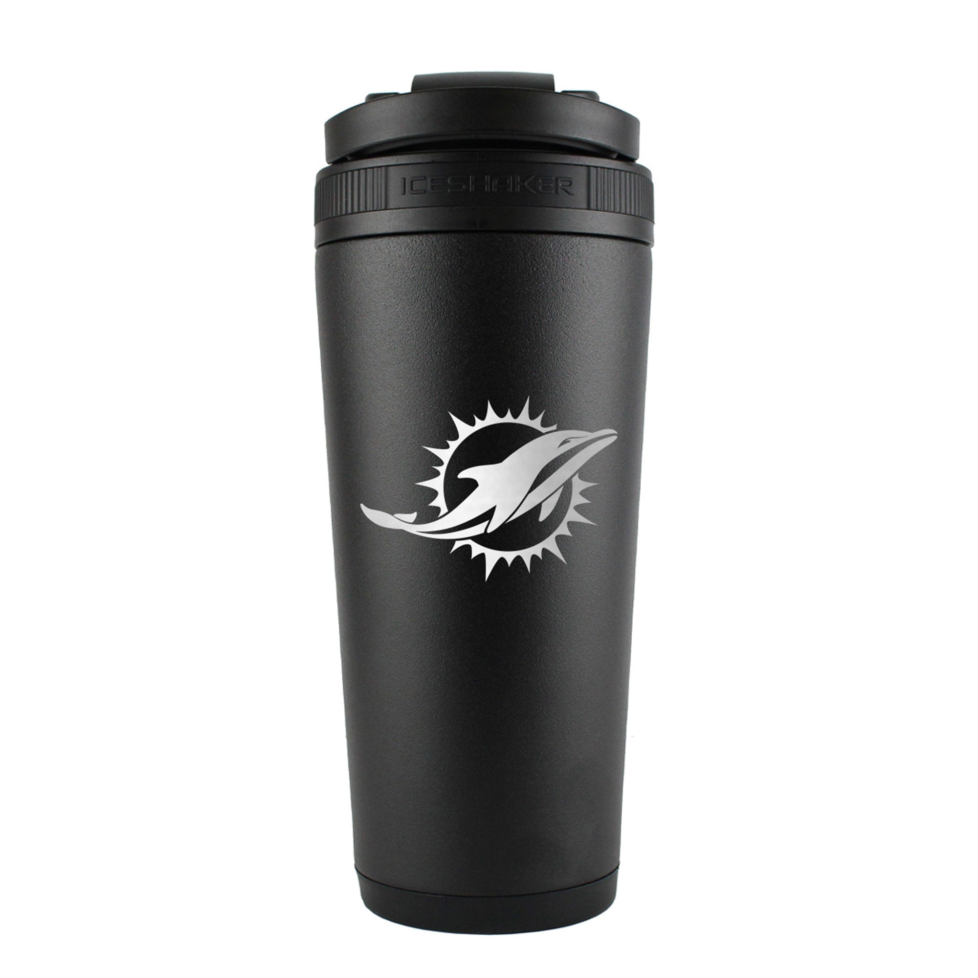 Officially Licensed Miami Dolphins 26oz Ice Shaker - Black