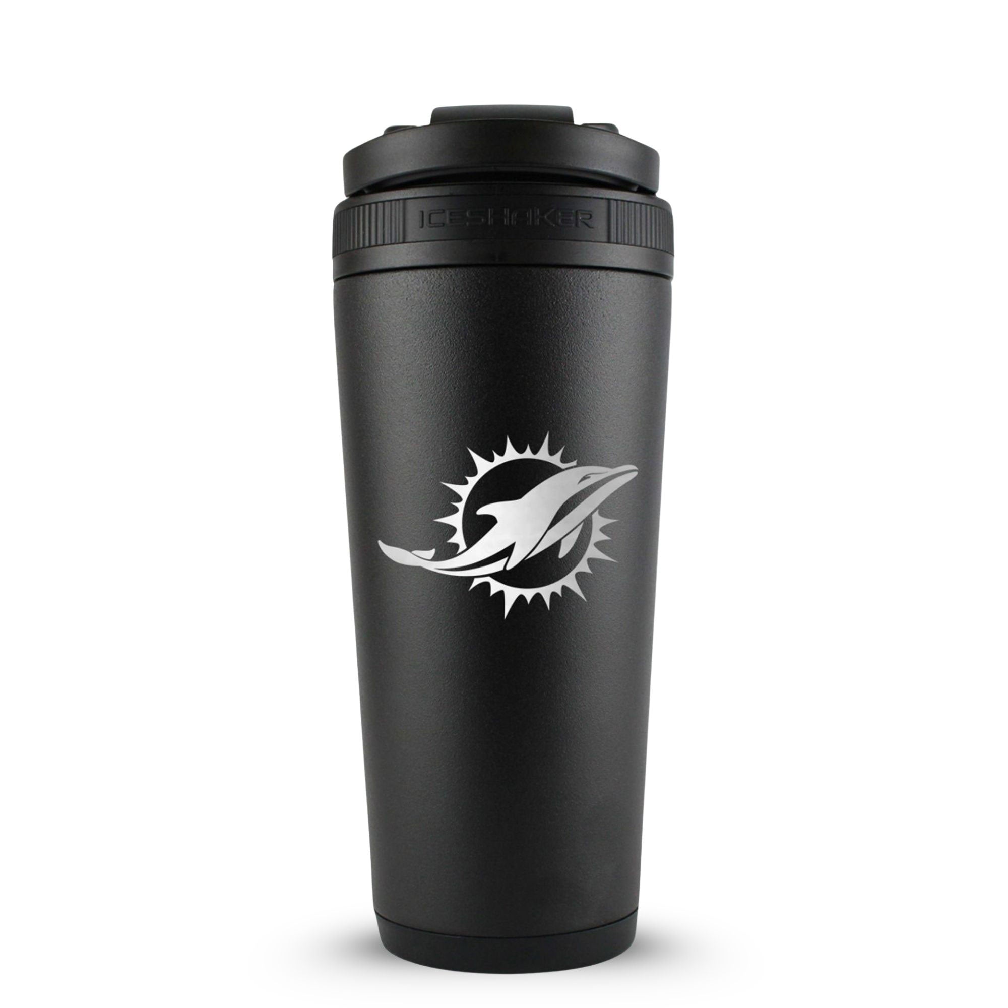Officially Licensed Miami Dolphins 26oz Ice Shaker - Black