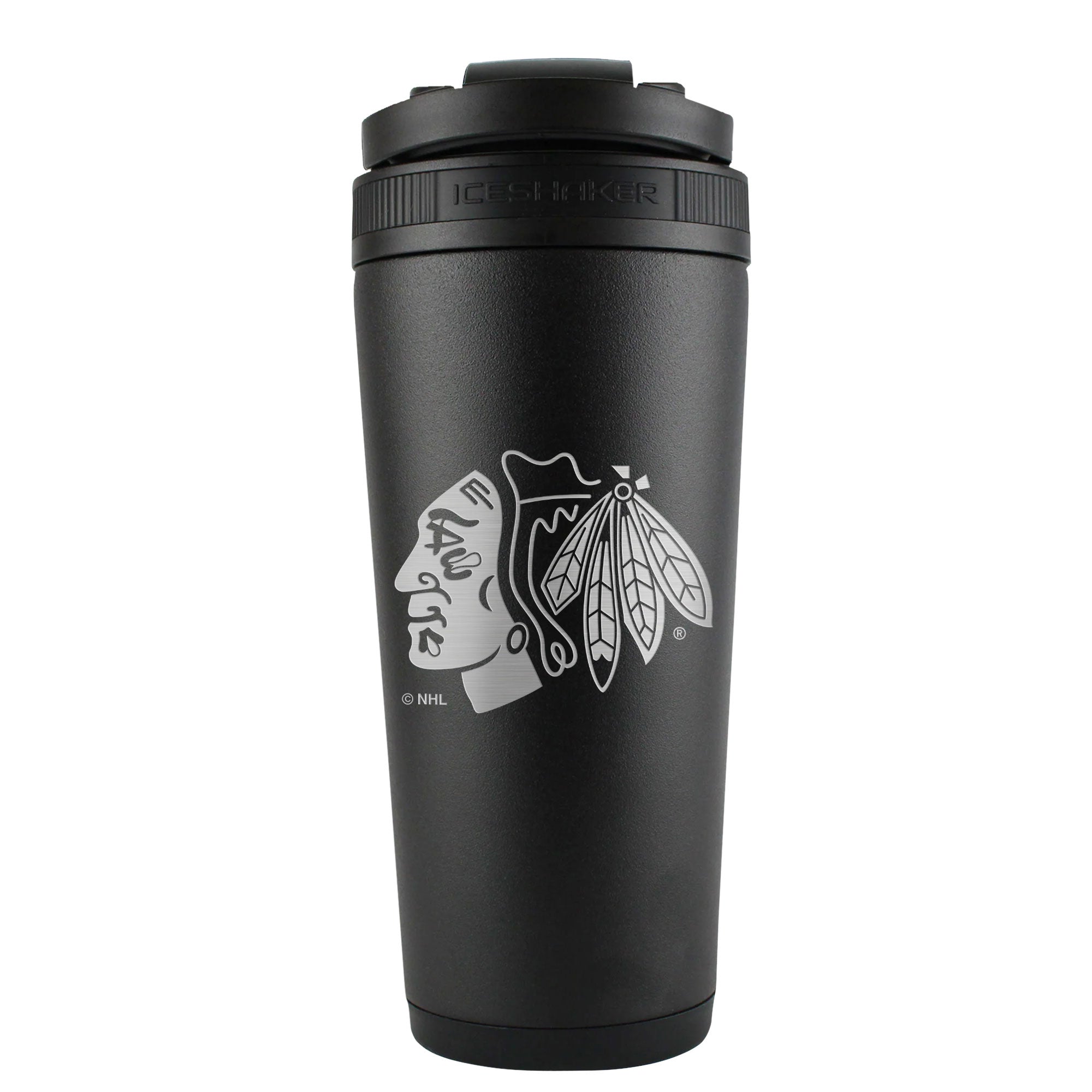 Officially Licensed Chicago Blackhawks 26oz Ice Shaker - Black