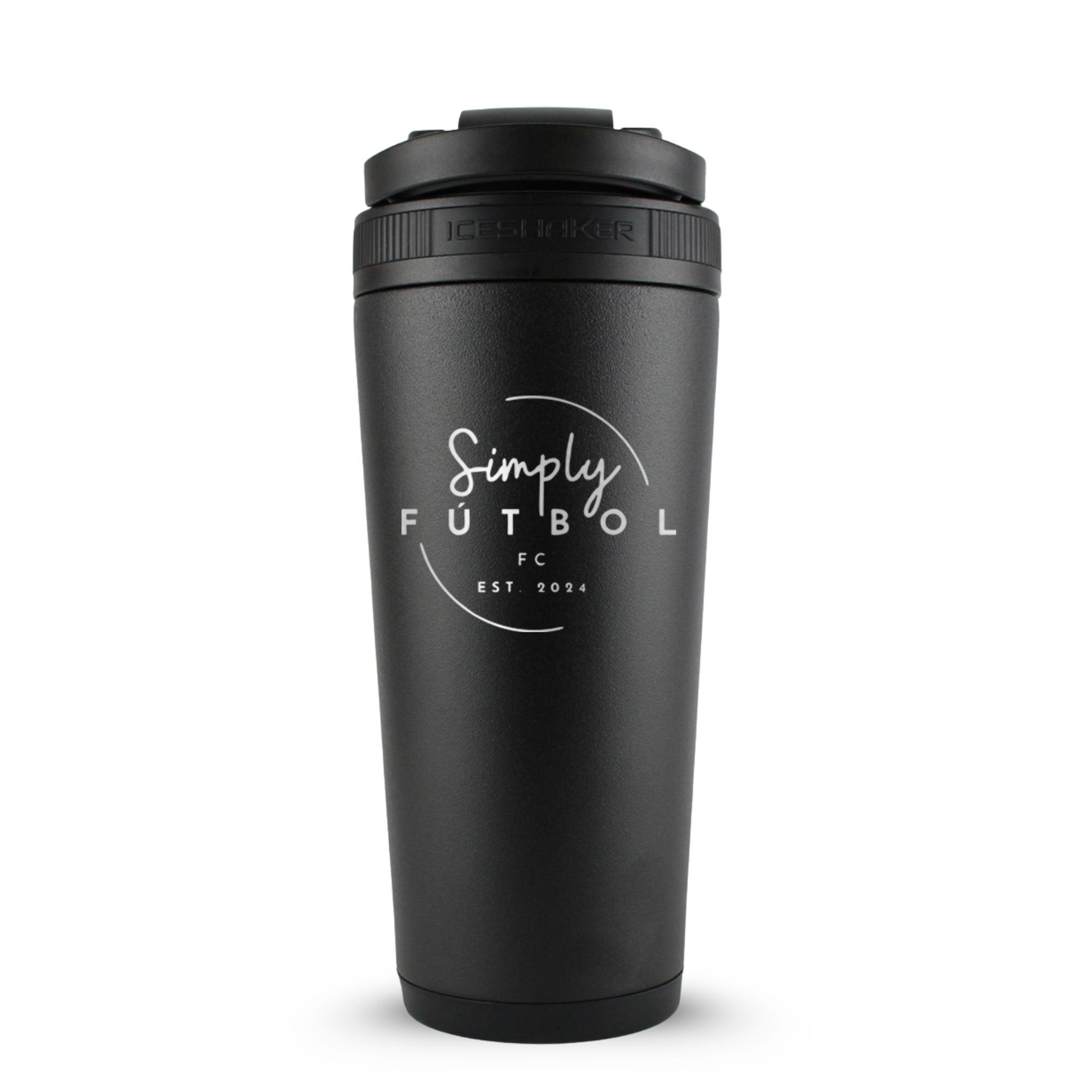 Custom Simply Futbol FC 26oz Ice Shaker - Black