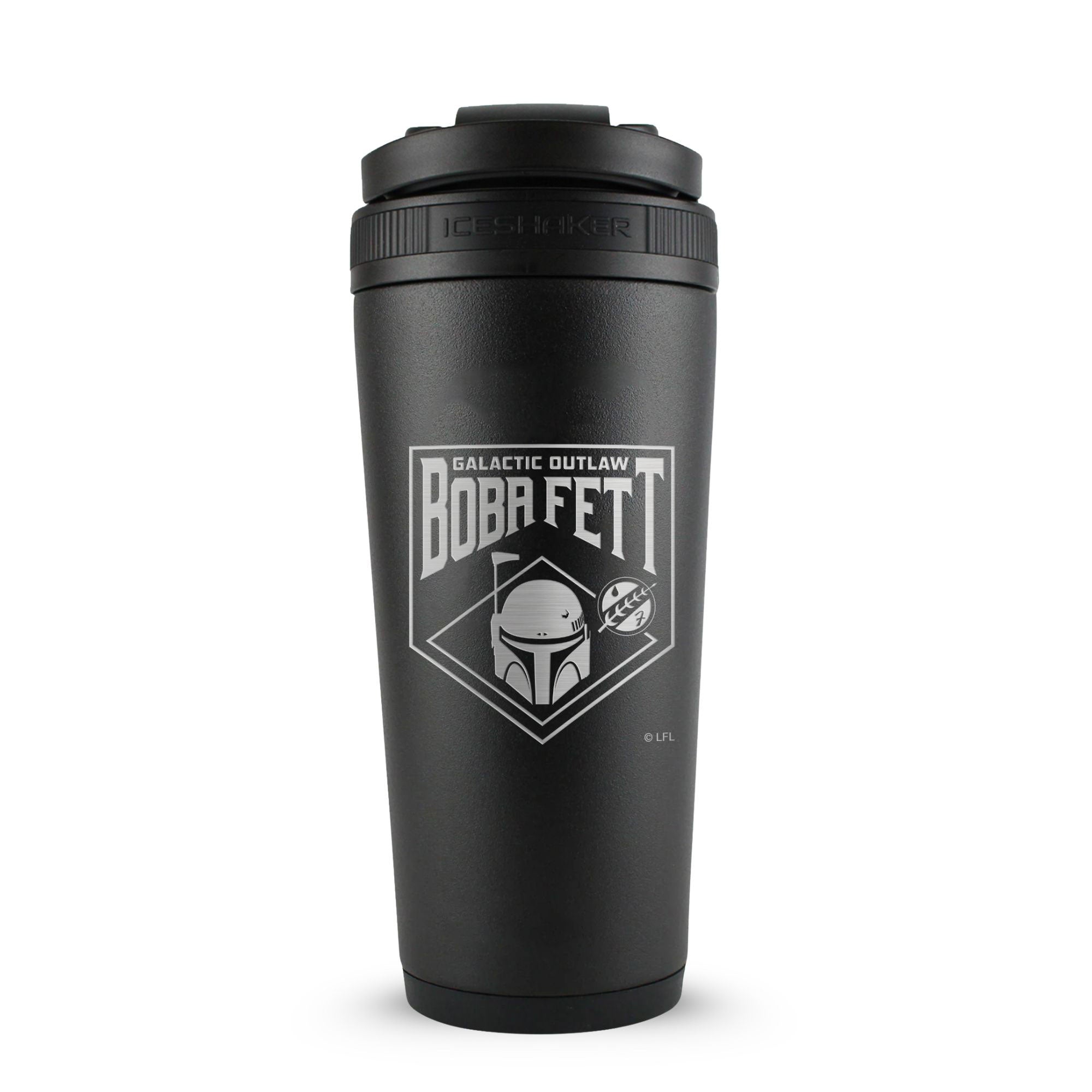 Star Wars Boba Fett Galatic Outlaw 26oz Ice Shaker - Black