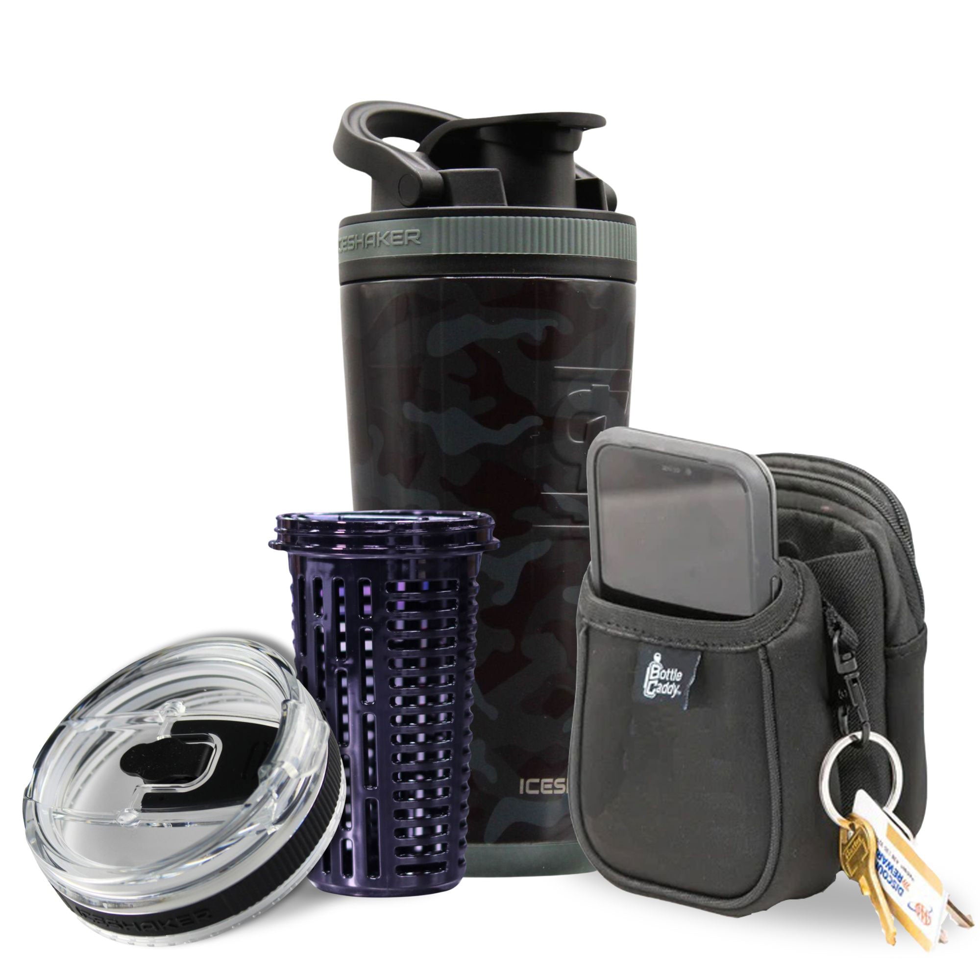 Black Camo 26oz Ice Shaker Bundle