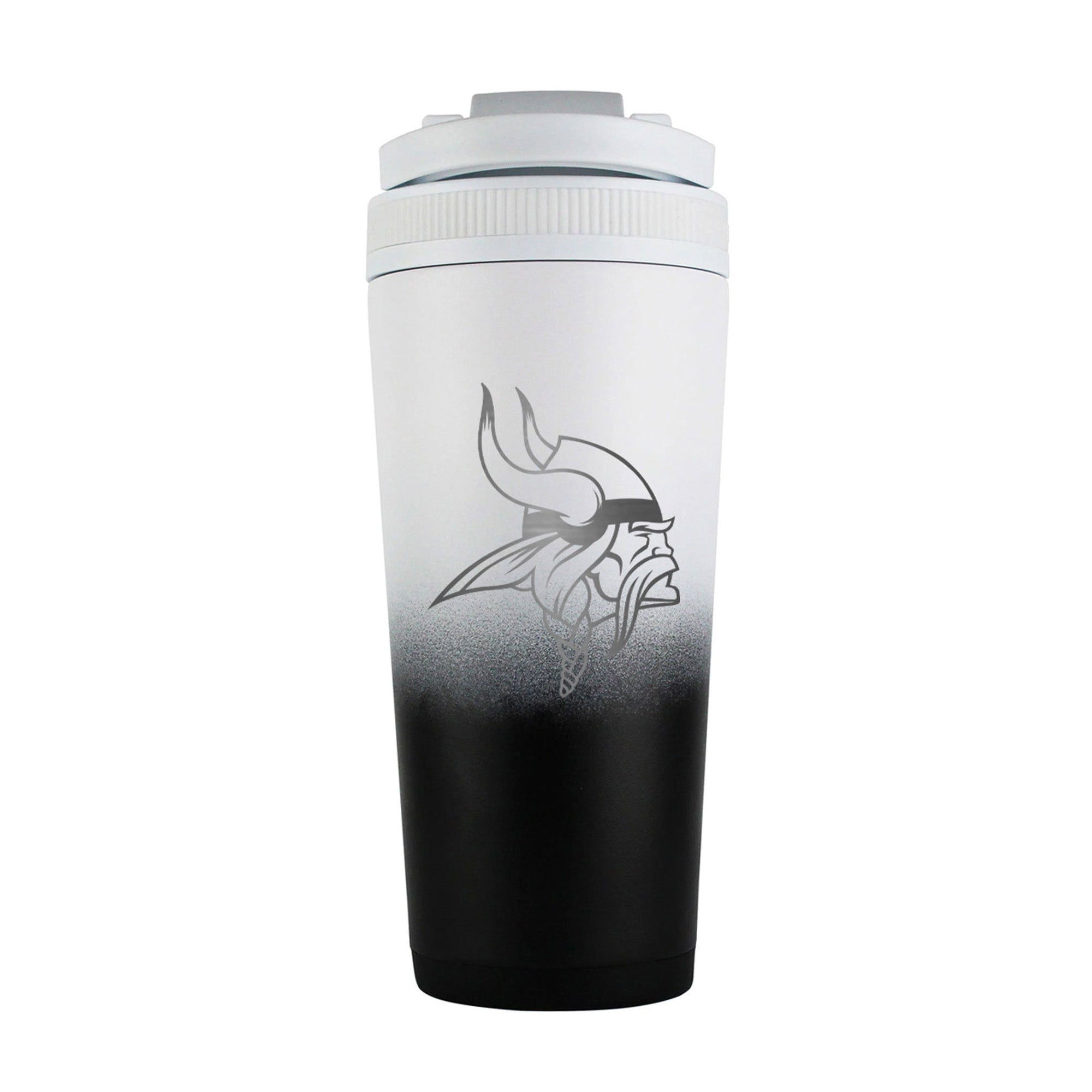 Officially Licensed Minnesota Vikings 26oz Ice Shaker - Black White Ombre