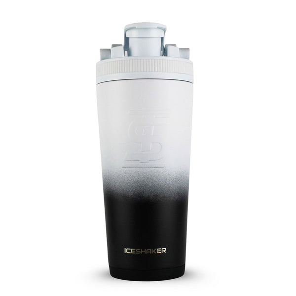 Custom Black White Ombre Stainless Steel Shaker Bottle | Ice Shaker