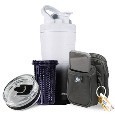 Black White Ombre 26oz Ice Shaker Bundle