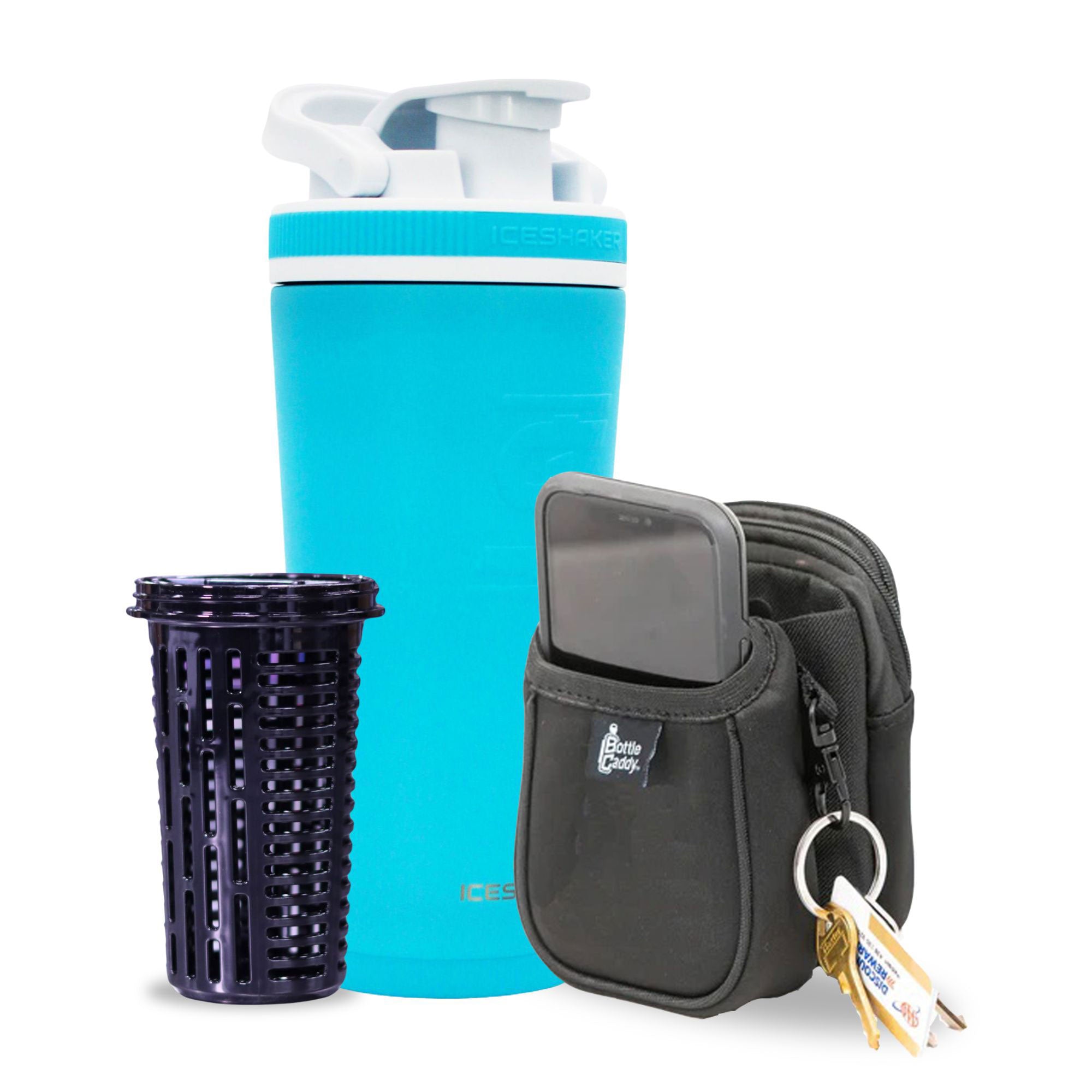 Caribbean Blue 26oz Ice Shaker Bundle