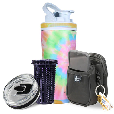 Cotton Candy Tie Dye 26oz Ice Shaker Bundle