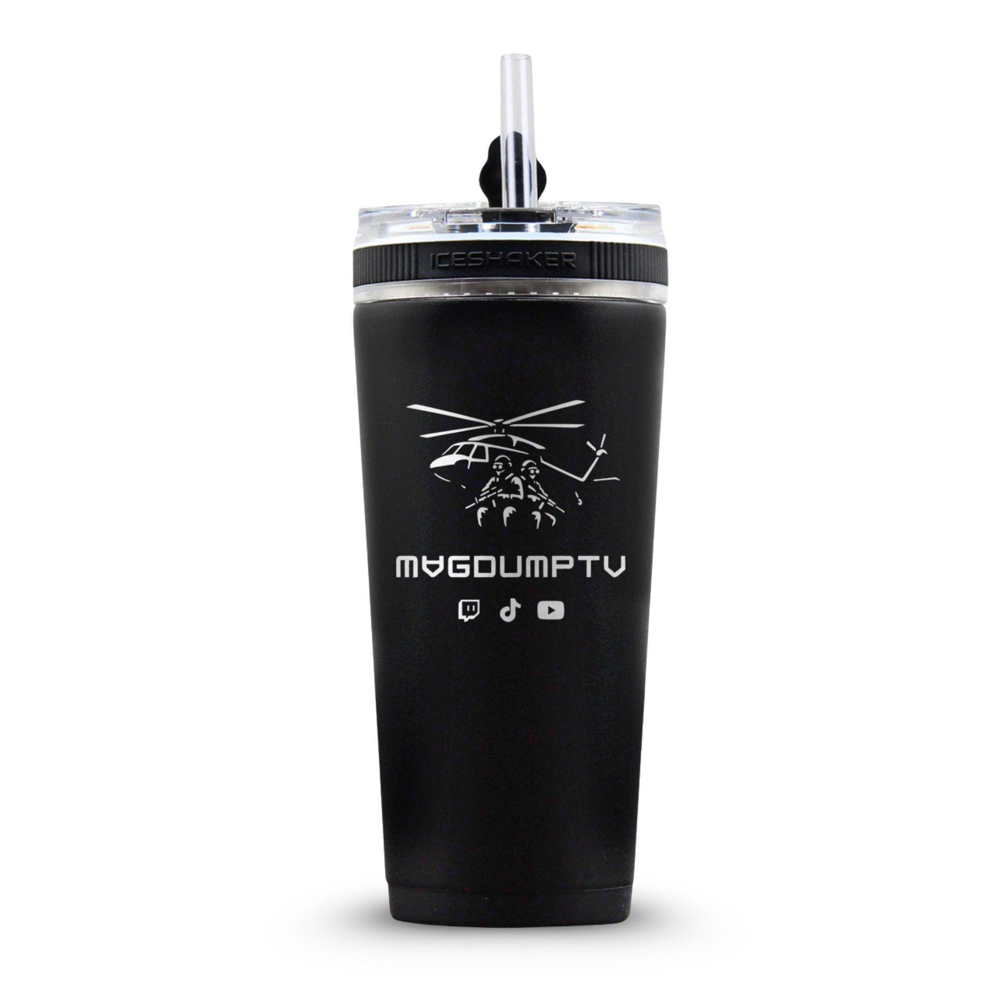 Custom MagDumpTV Helicopter 26oz Flex Bottle