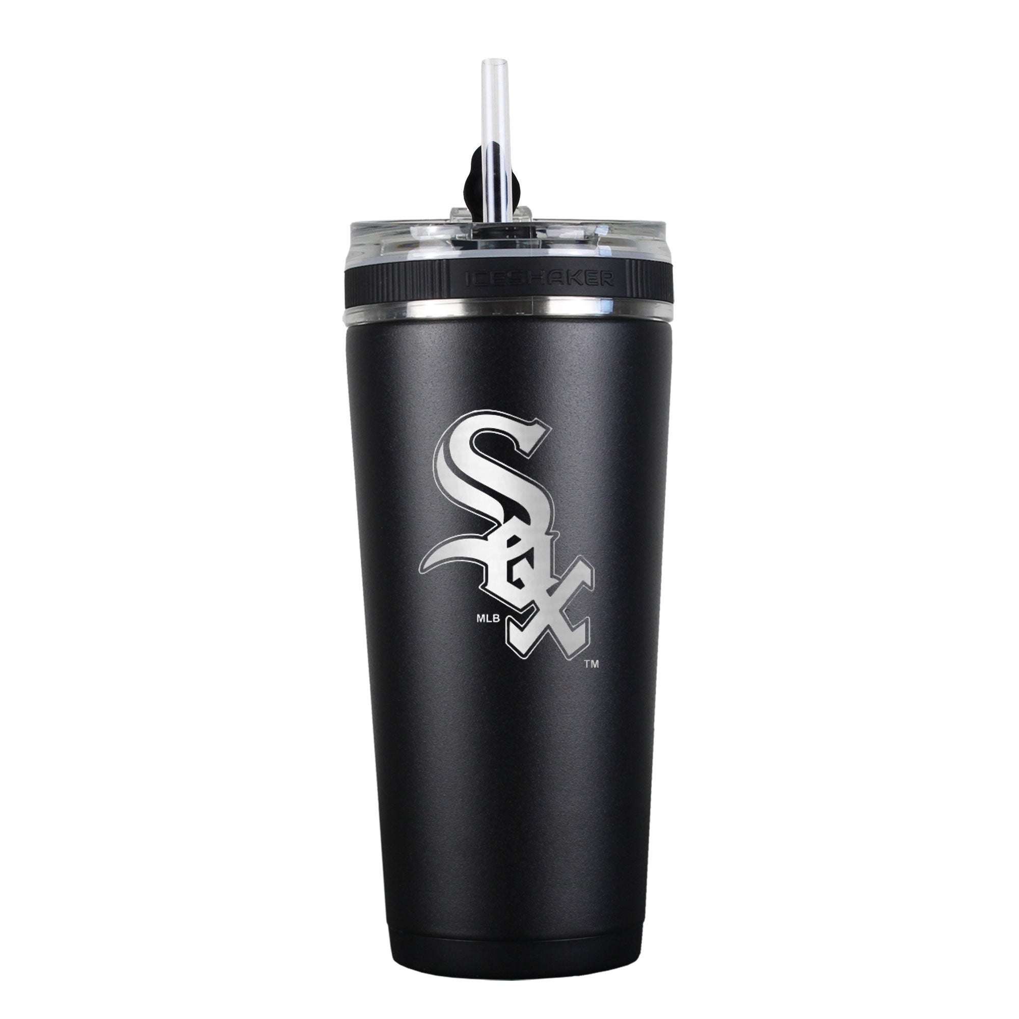 Officially Licensed Chicago White Sox 26oz Flex Bottle - Black