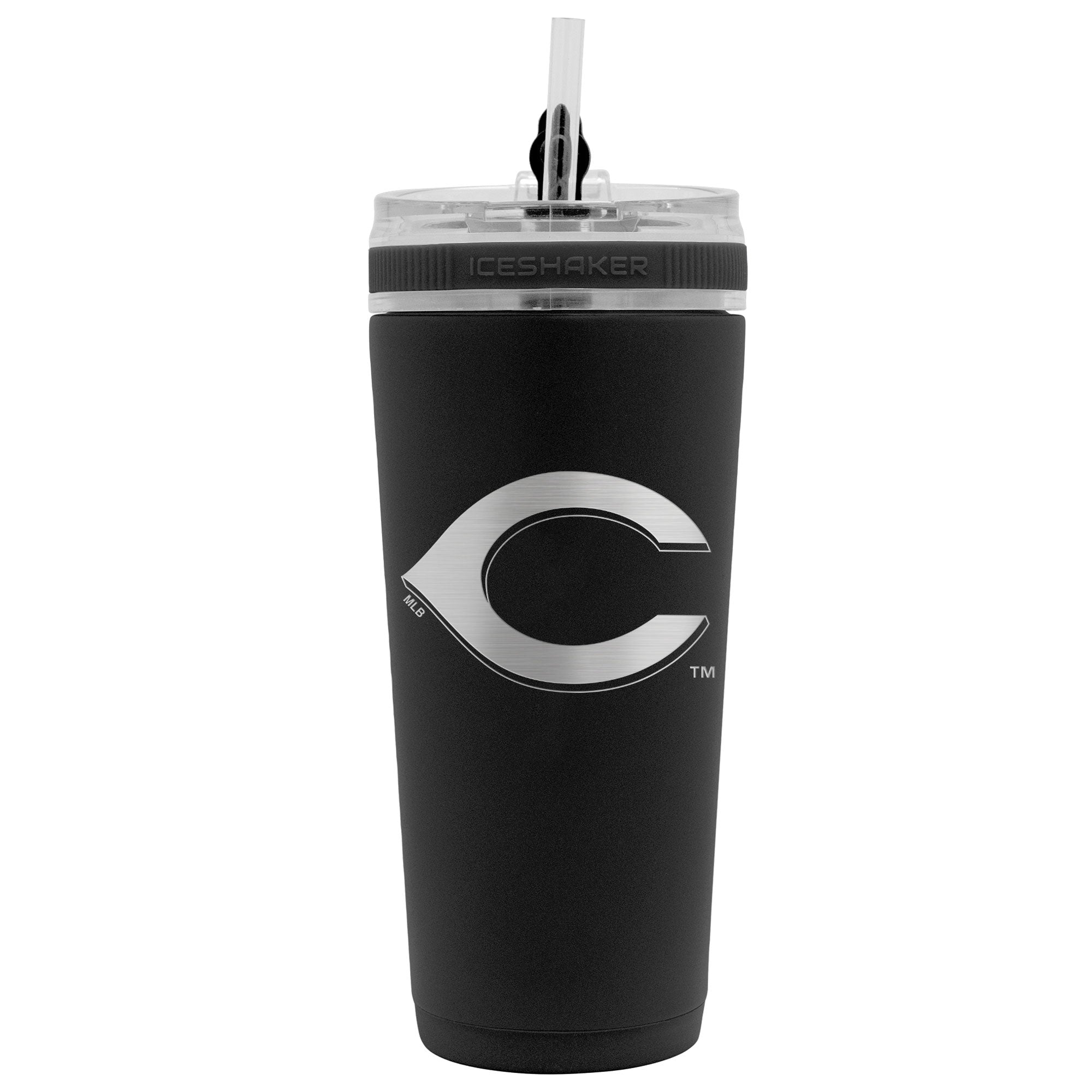 Officially Licensed Cincinnati Reds 26oz Flex Bottle - Black