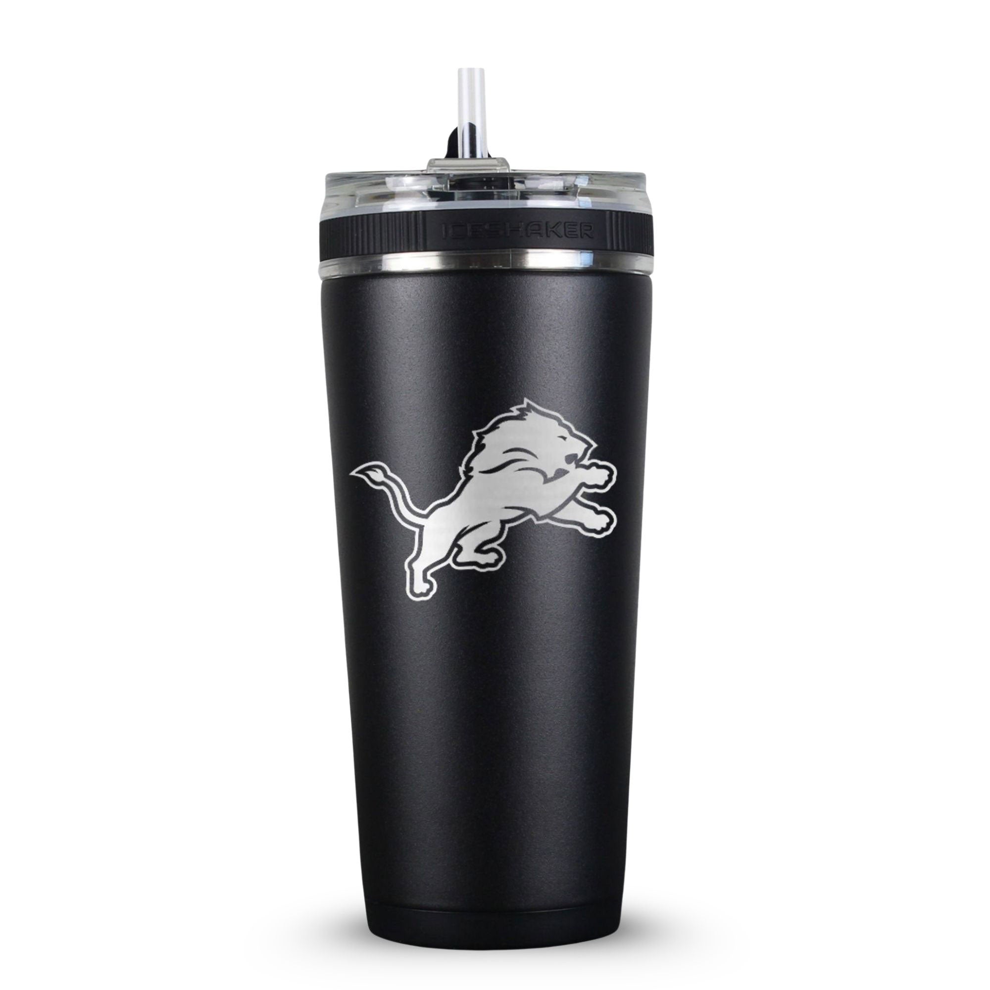 Officially Licensed Detroit Lions 26oz Flex Bottle - Black