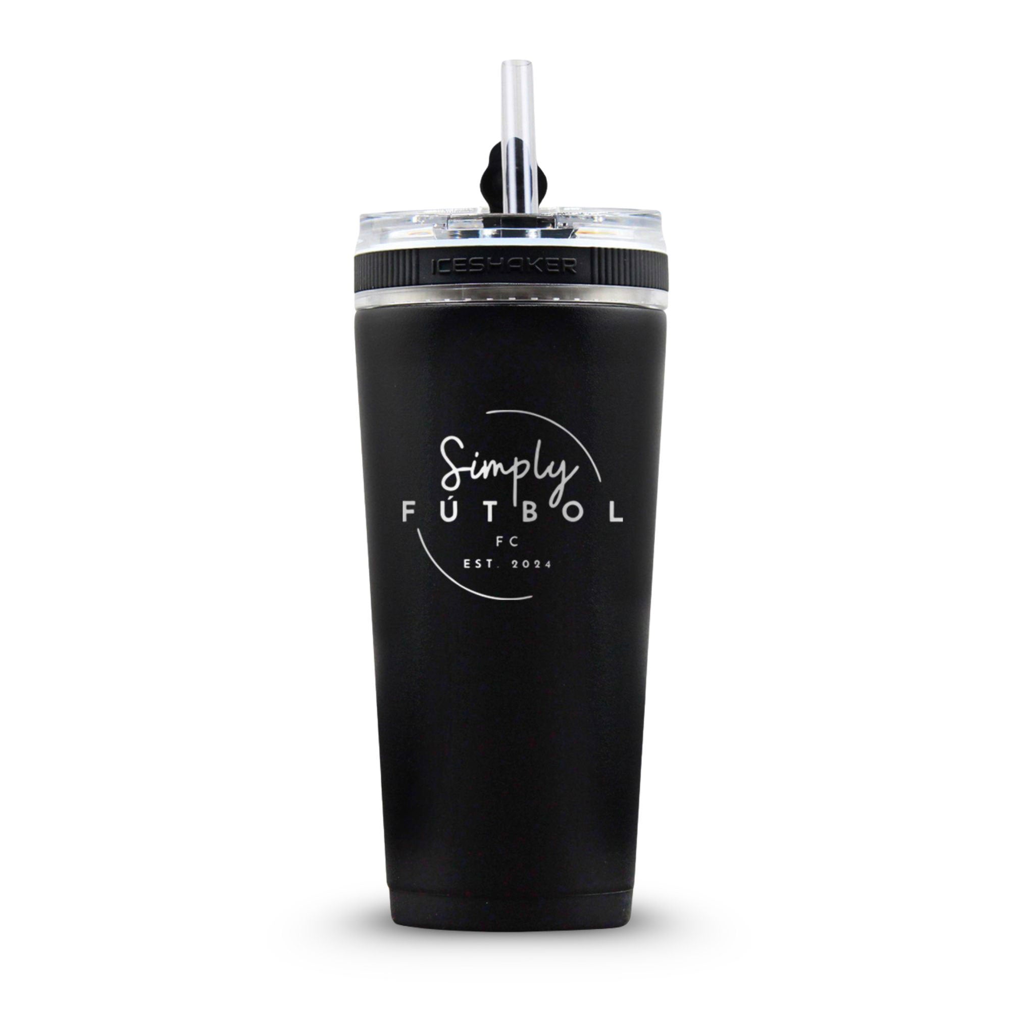 Custom Simply Futbol FC 26oz Flex Bottle - Black