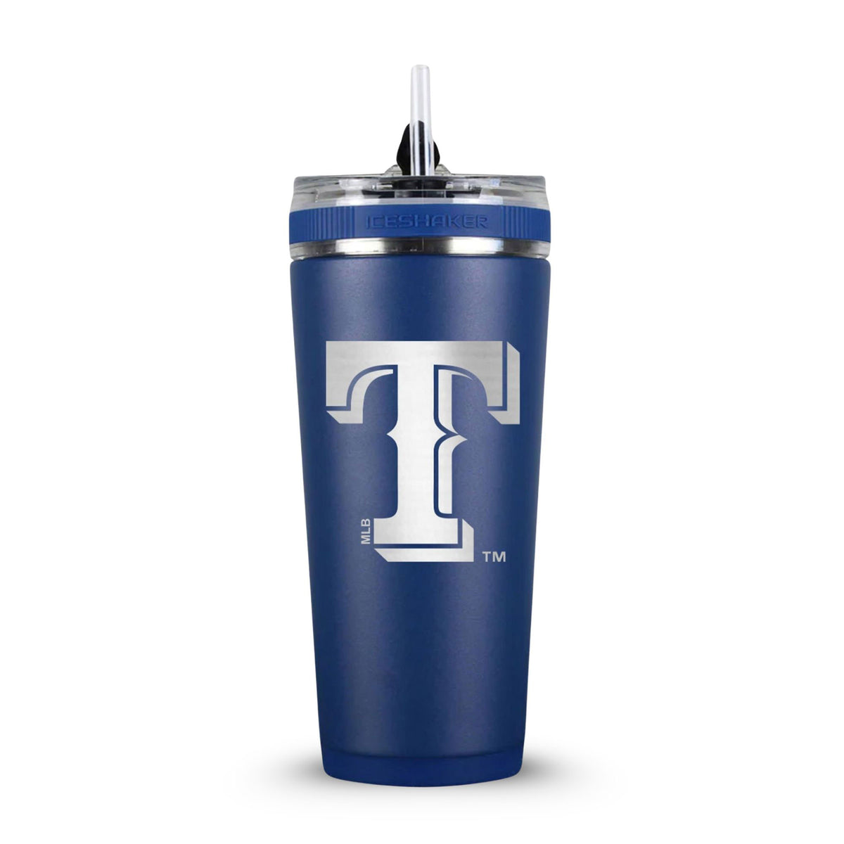 Official MLB Texas Rangers Stainless Steel Tumbler with Straw | Ice Shaker