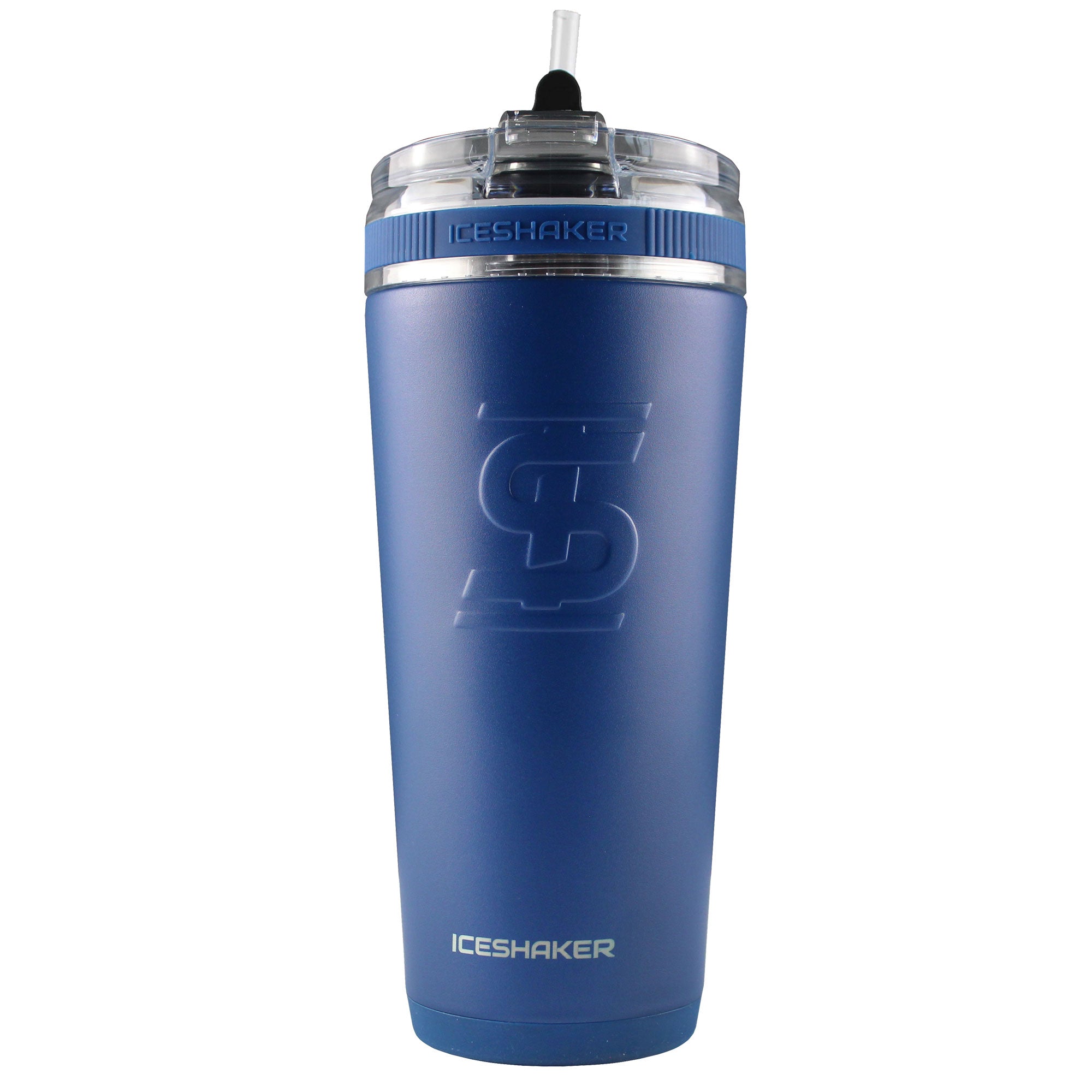 Ice Shaker Double Walled Vacuum Insulated Protein Shaker Bottle, Navy, 26 oz.  