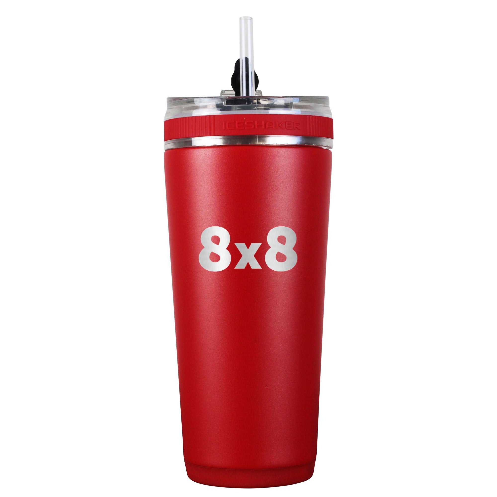 8x8 Custom 26oz Flex Bottle - Red