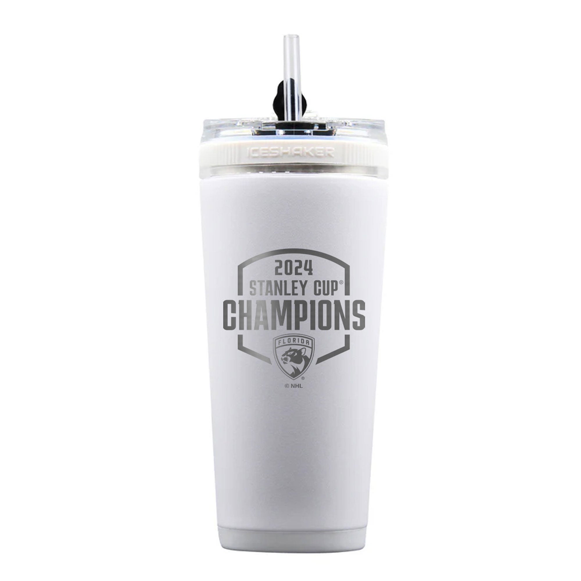 Official NHL Florida Panthers 2024 Stanley Cup Champs Flex Bottle - White