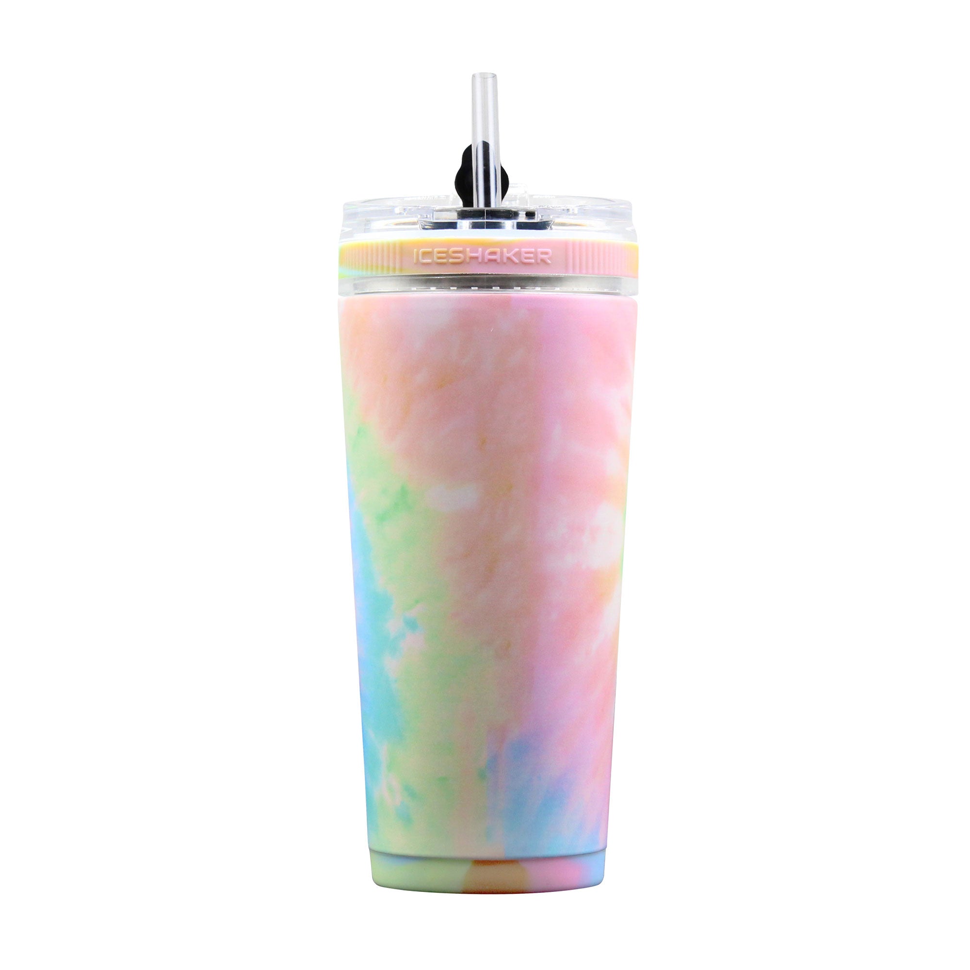 Tie Dye Skinny Tumblers with Lids and Straws, Colorful Rainbow