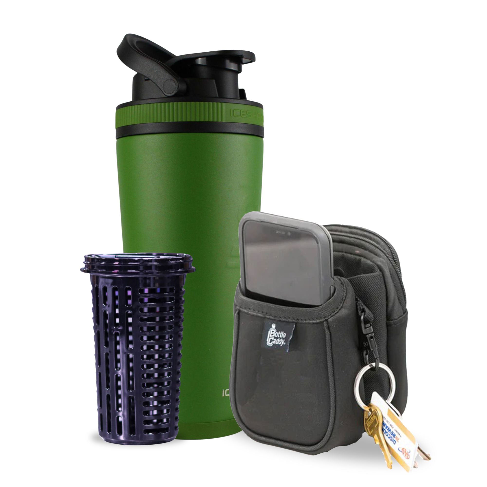 Green 26oz Ice Shaker Bundle
