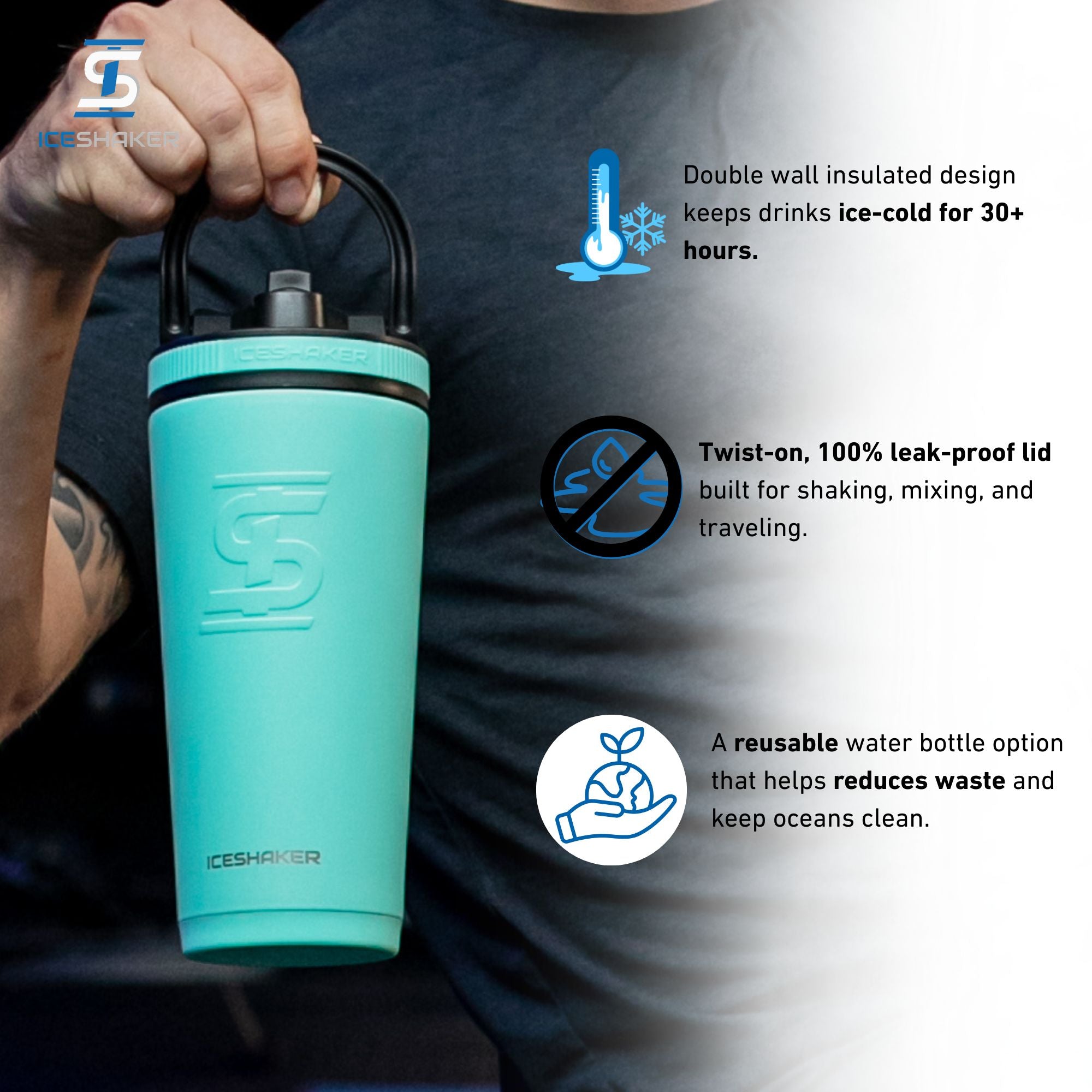 NHL Seattle Kraken Insulated Shaker Bottles | Ice Shaker