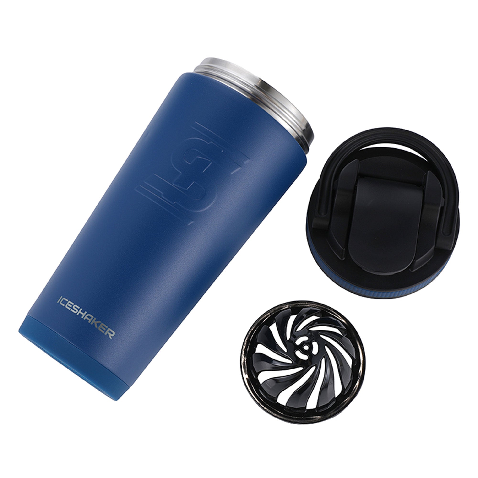 Ice Shaker 26 oz Navy Shaker Bottle