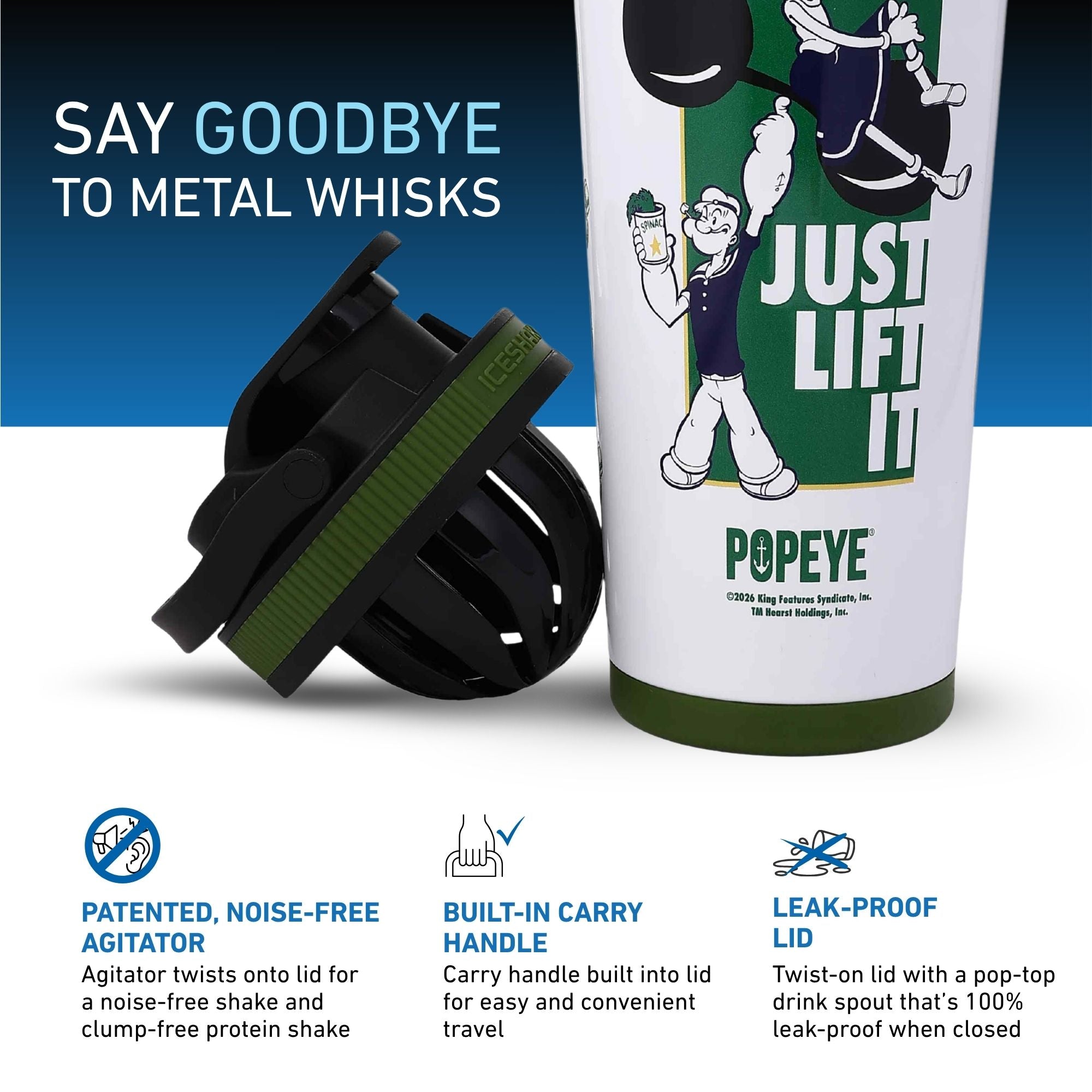Popeye The Sailor Series 4D 26oz Ice Shaker - Just Lift It